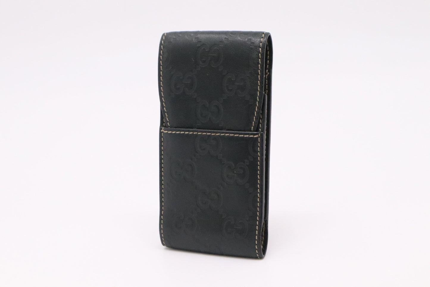 Gucci Cigarette Case In Dark ssima Handbag Leather Green Travel Bag