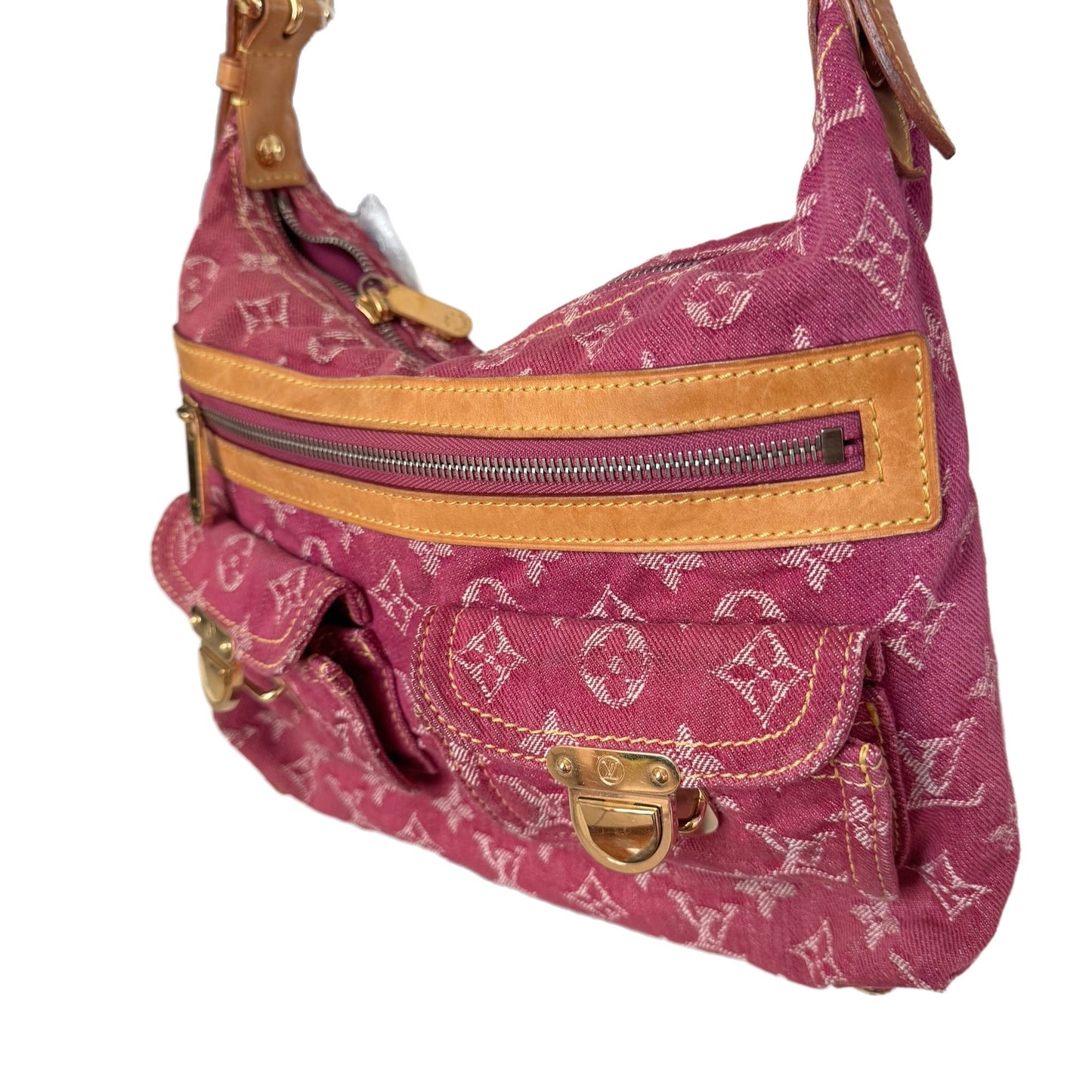 Louis Vuitton Denim Baggy PM Monogram Pink Shoulder Bag Bag 1
