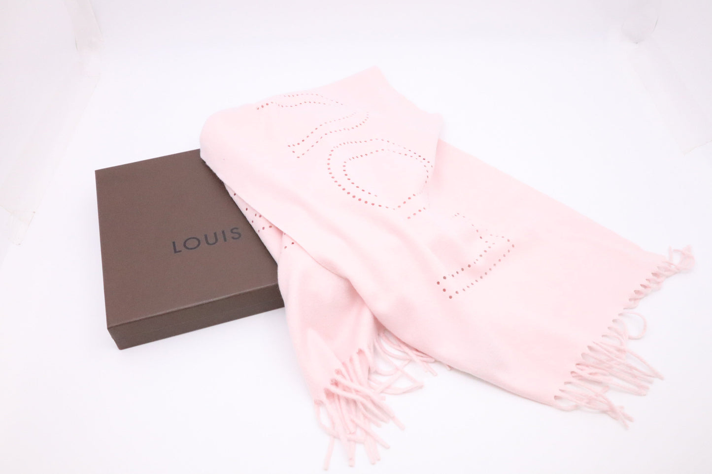 Louis Vuitton Perforated Scarf Cashmere Pink