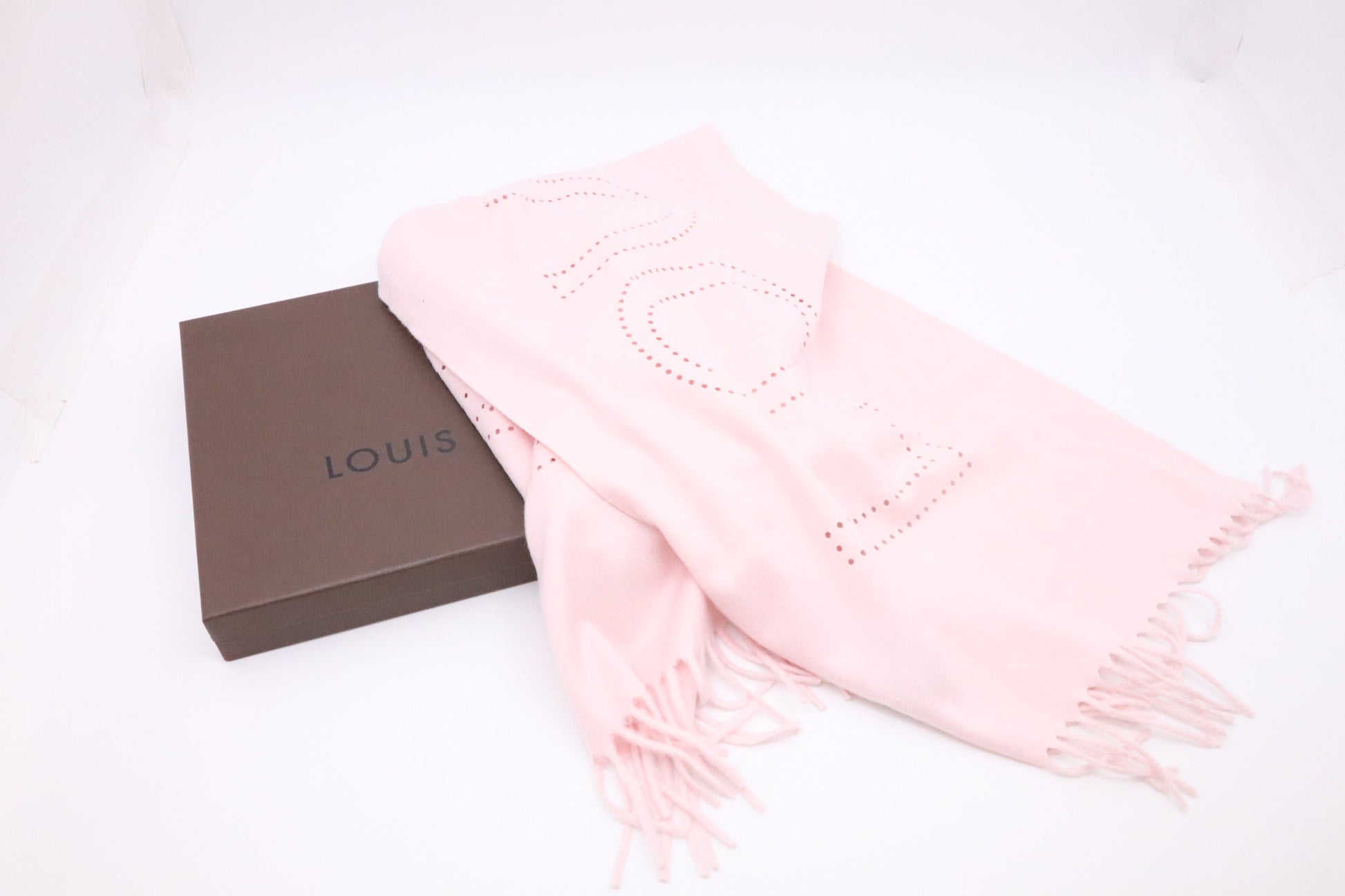 Louis Vuitton Perforated Scarf Cashmere Pink