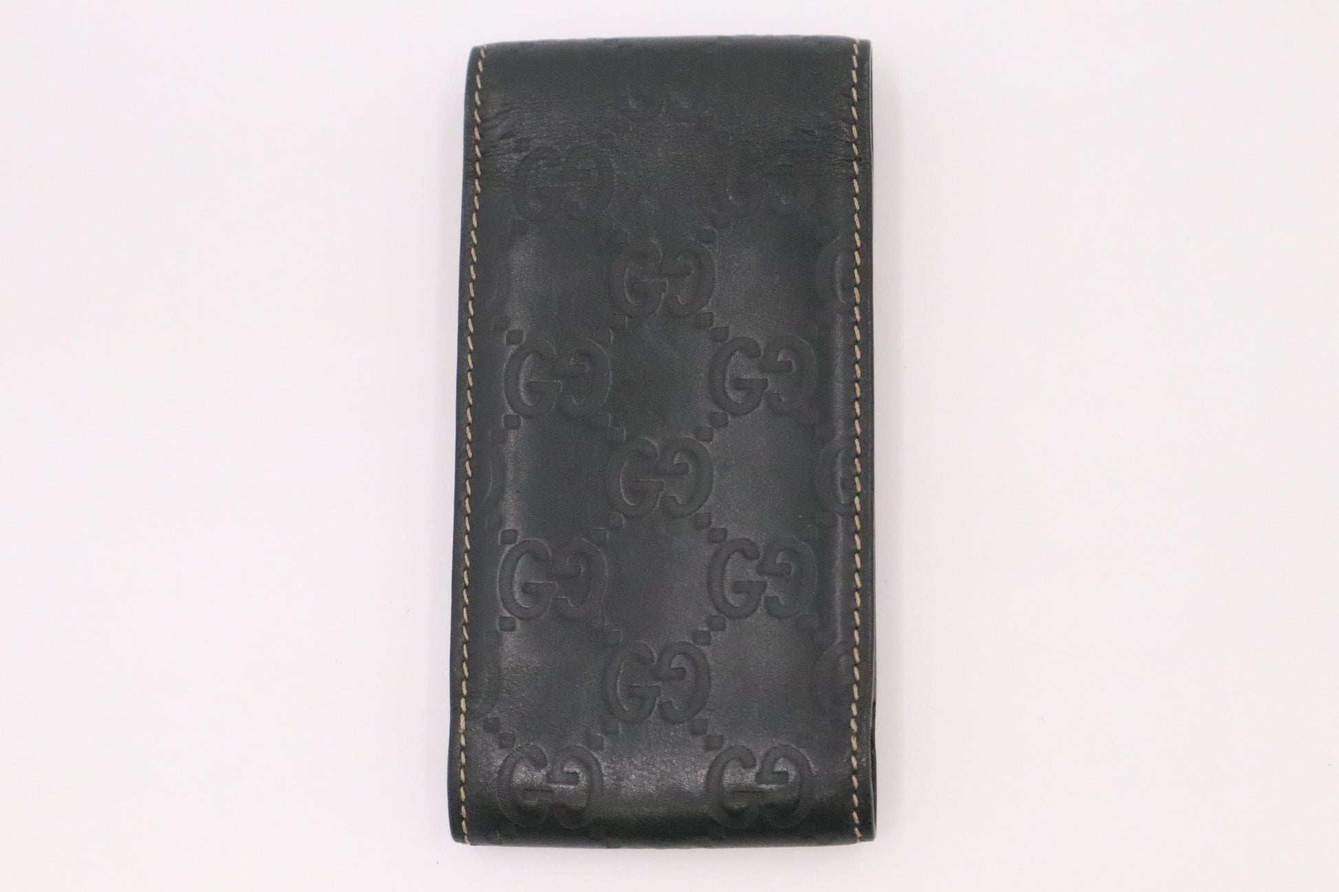 Gucci Cigarette Case In Dark ssima Handbag Leather Green Travel Bag