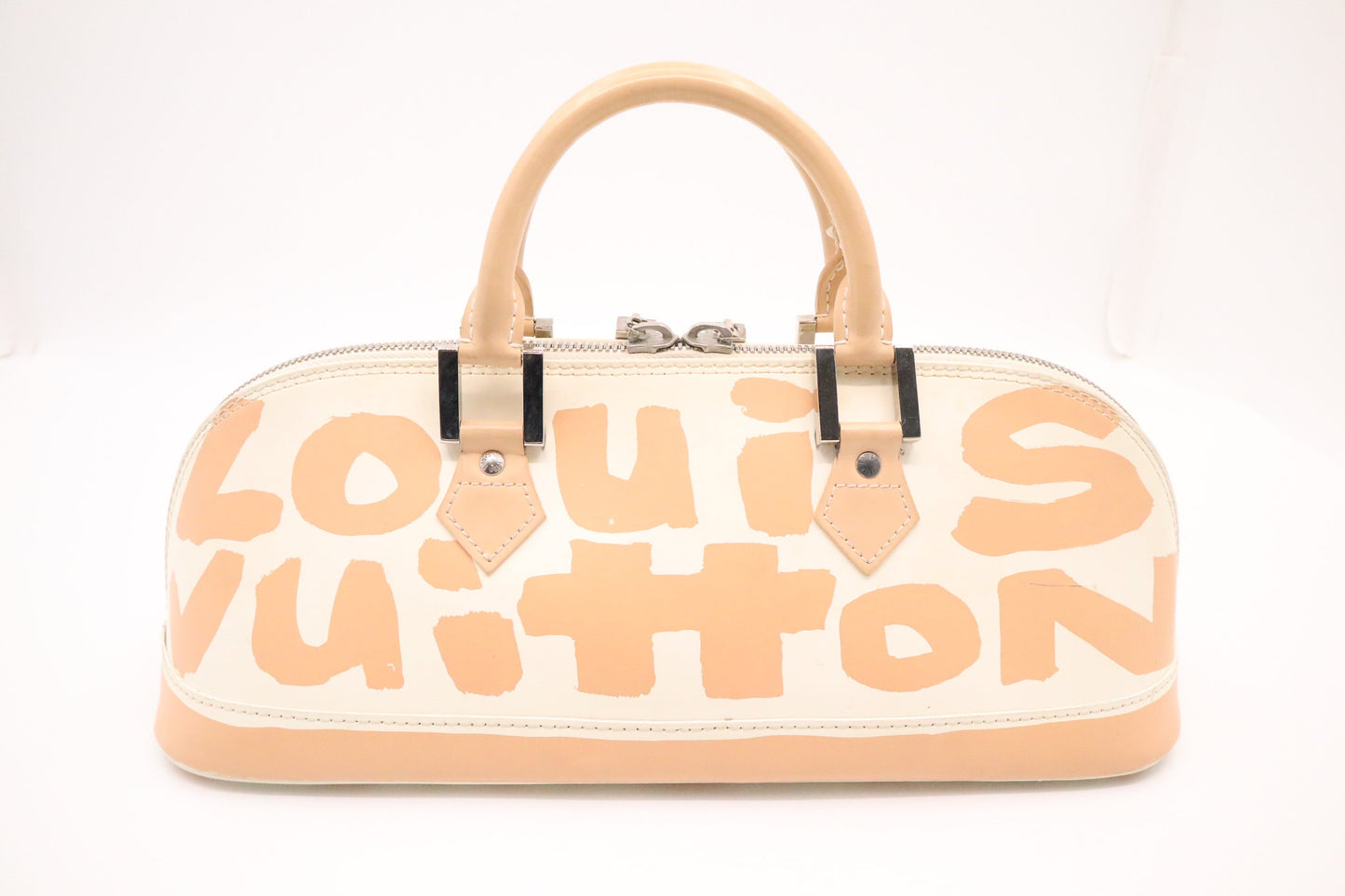 Louis Vuitton Alma Cream Graffiti Canvas Beige Handbag