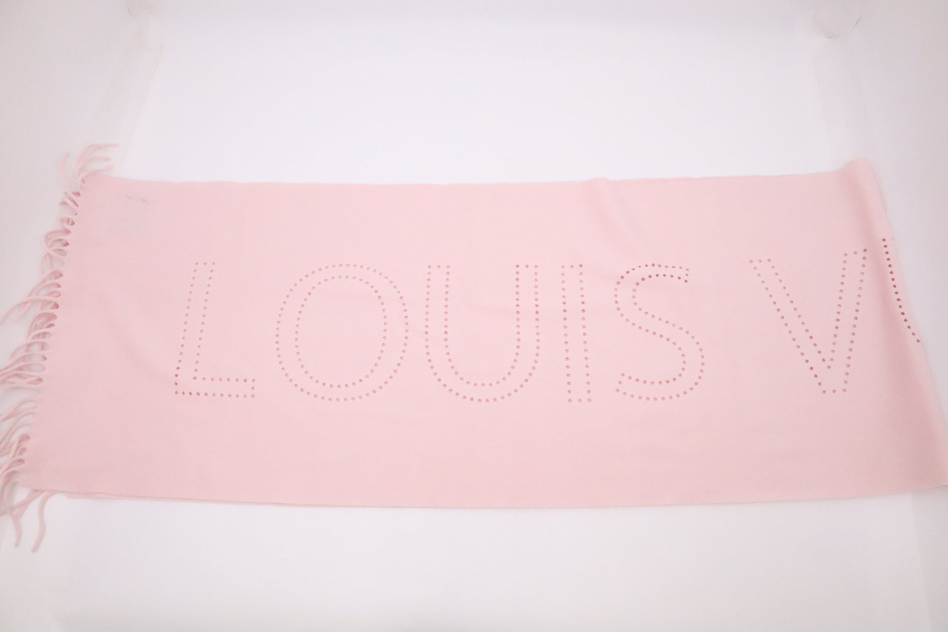 Louis Vuitton Perforated Scarf Cashmere Pink