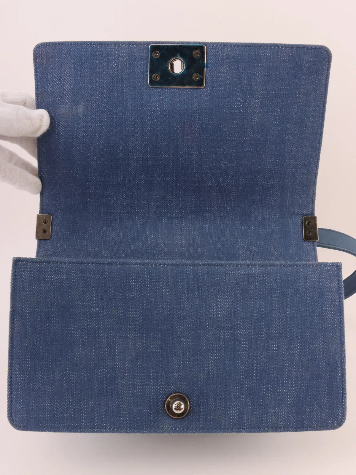 Chanel Around  Made Boy  Chain Shoulder Bag Blue