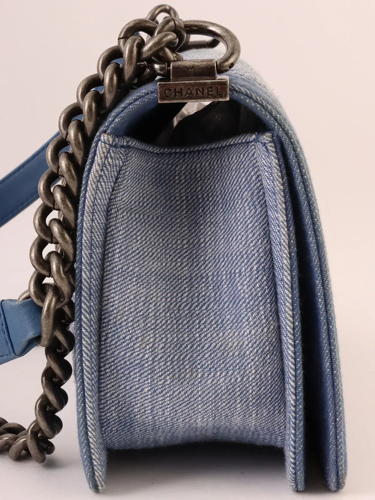 Chanel Around  Made Boy  Chain Shoulder Bag Blue