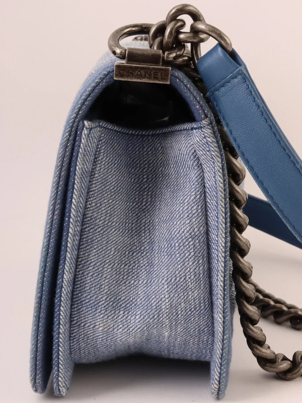 Chanel Around  Made Boy  Chain Shoulder Bag Blue