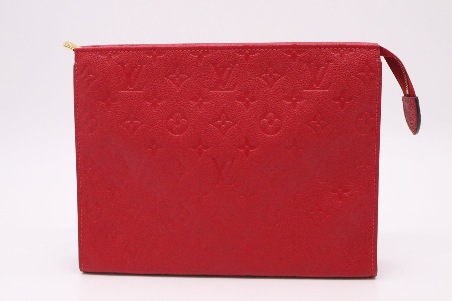 Louis Vuitton Toiletry 26 Red Leather Empreinte Handbag