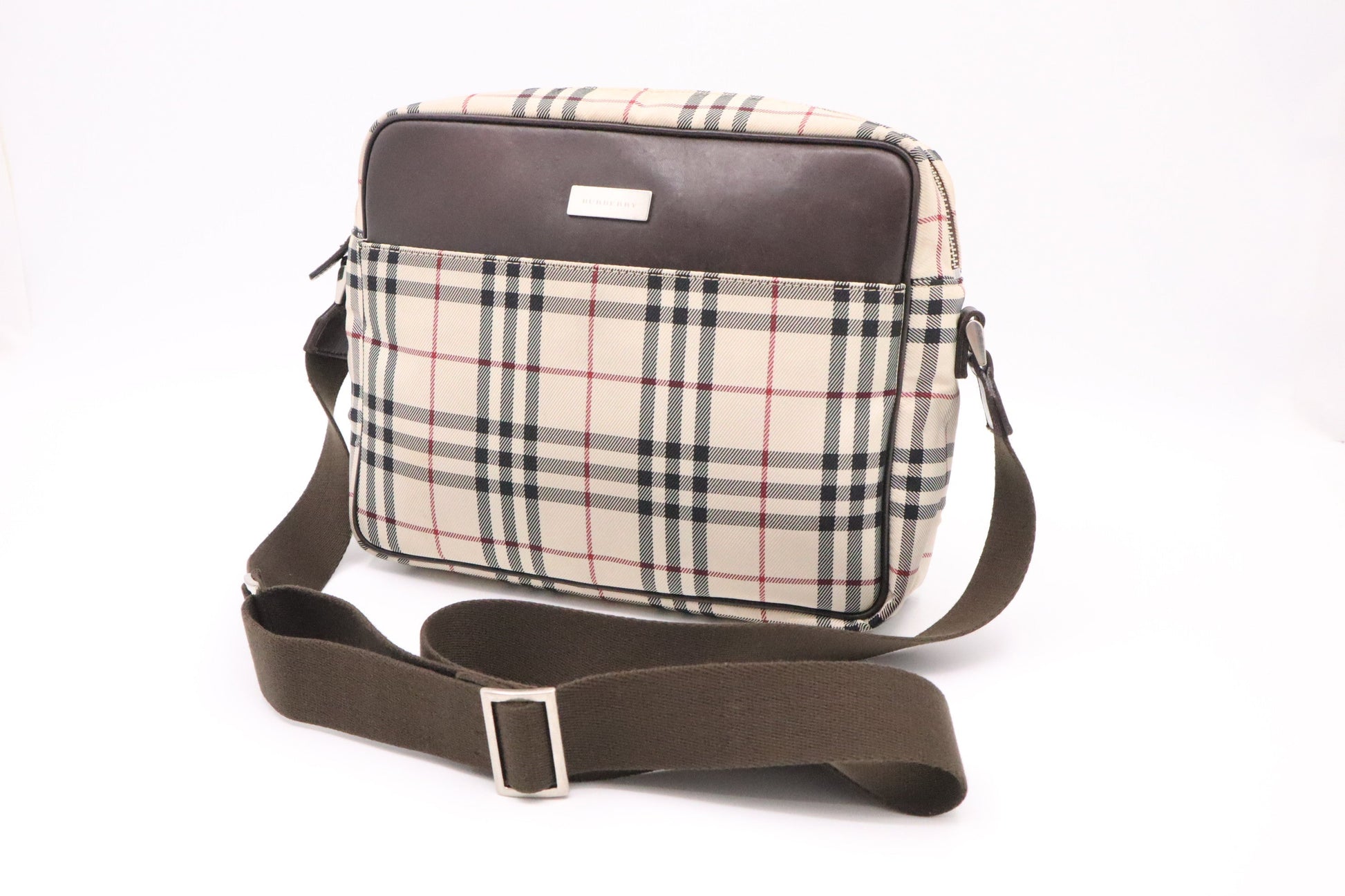 Burberry Crossbody In Nova Check Canvas Crossbody Bag