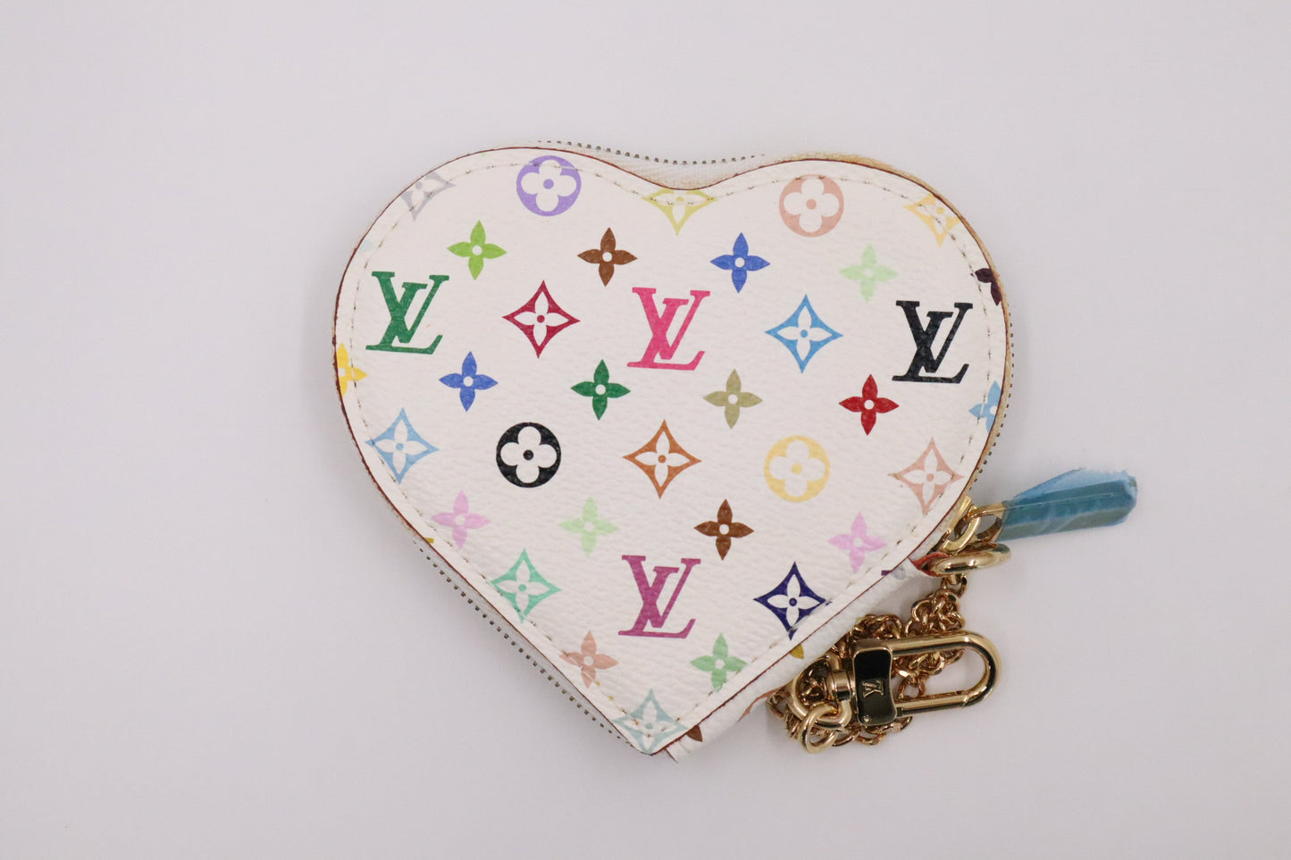 Louis Vuitton Heart Zippy Monogram Canvas White Multicolor Handbag