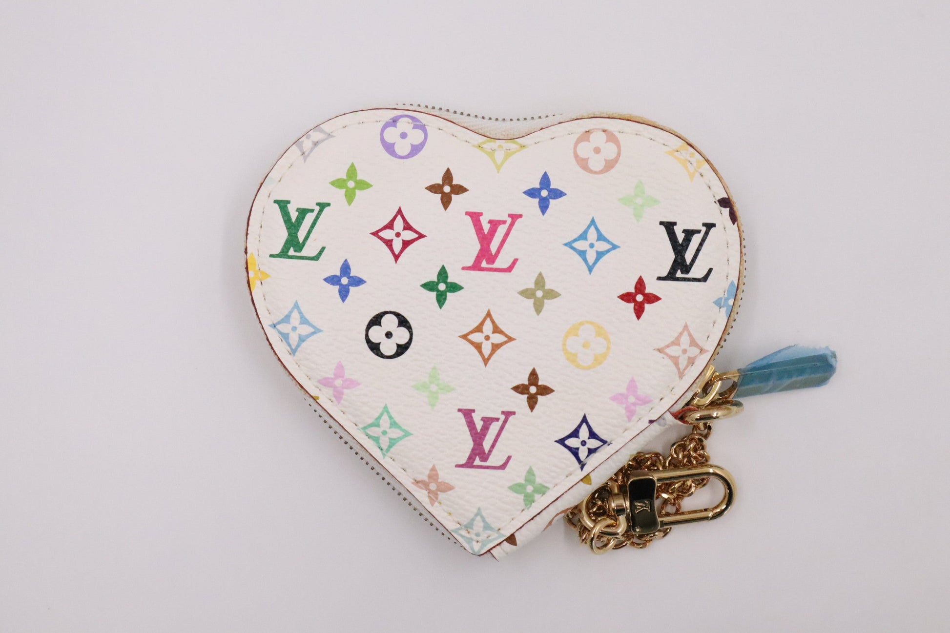 Louis Vuitton Heart Zippy Monogram Canvas White Multicolor Handbag