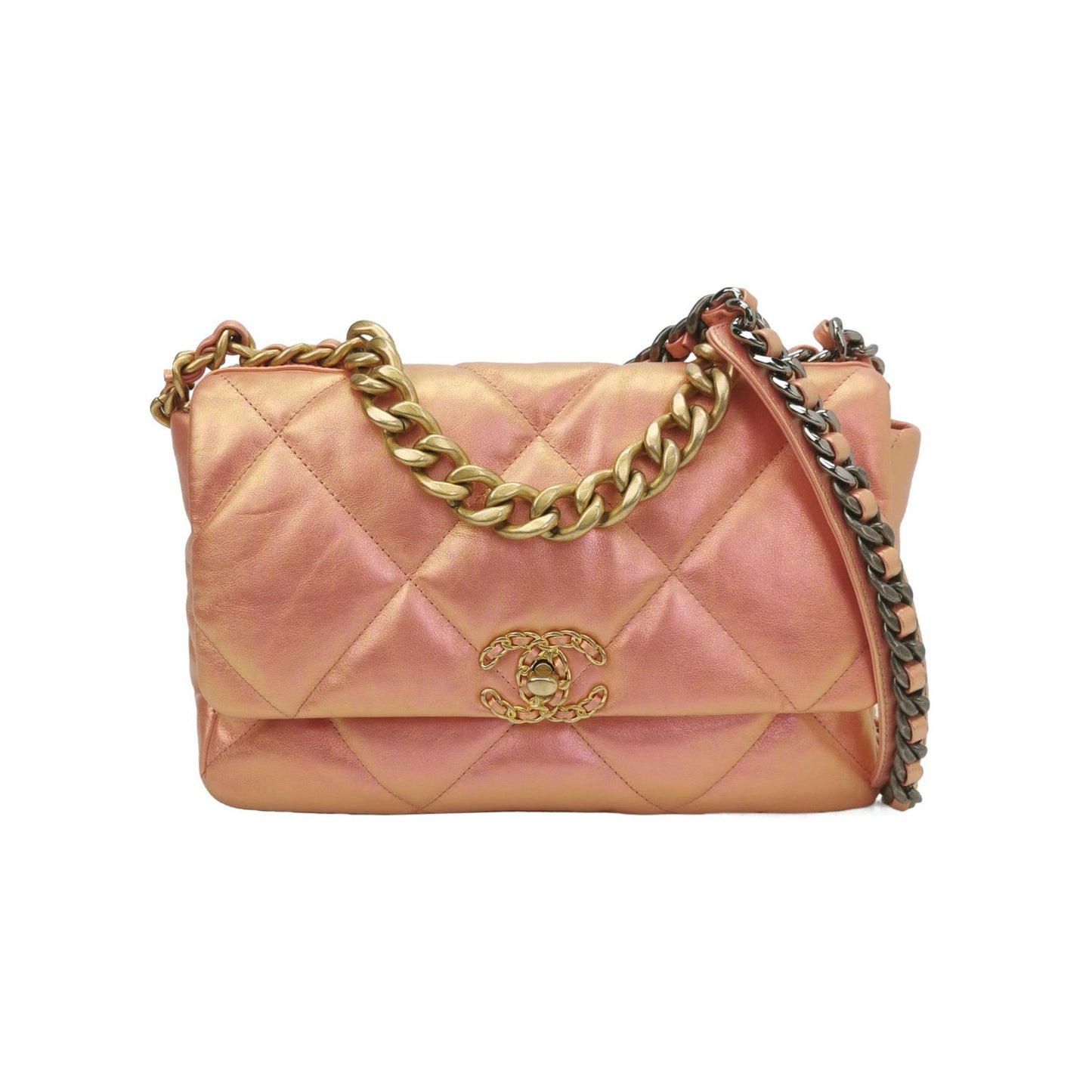 Chanel 19 Iridescent Pink Crossbody Bag