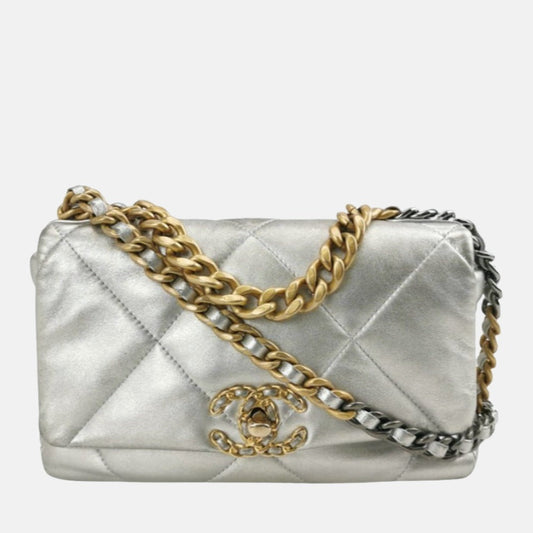Chanel 19 Silver Small Crossbody Bag