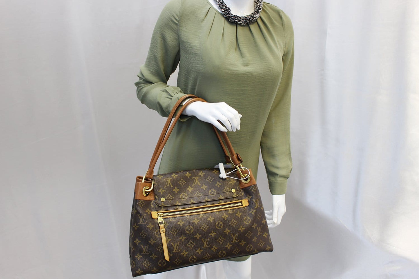 Louis Camel Olympe Satchel Bag Canvas Monogram Travel Bag