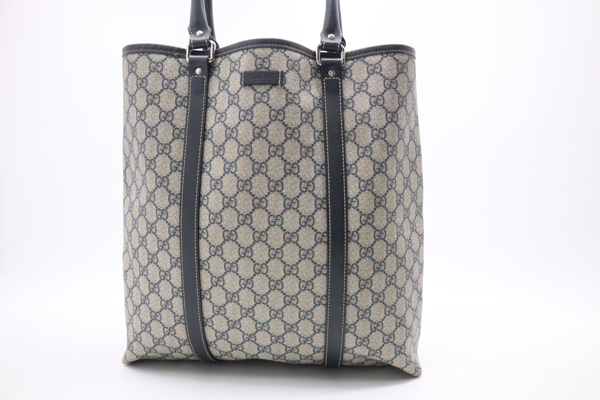 Gucci GG Supreme Canvas Navy Tote Bag