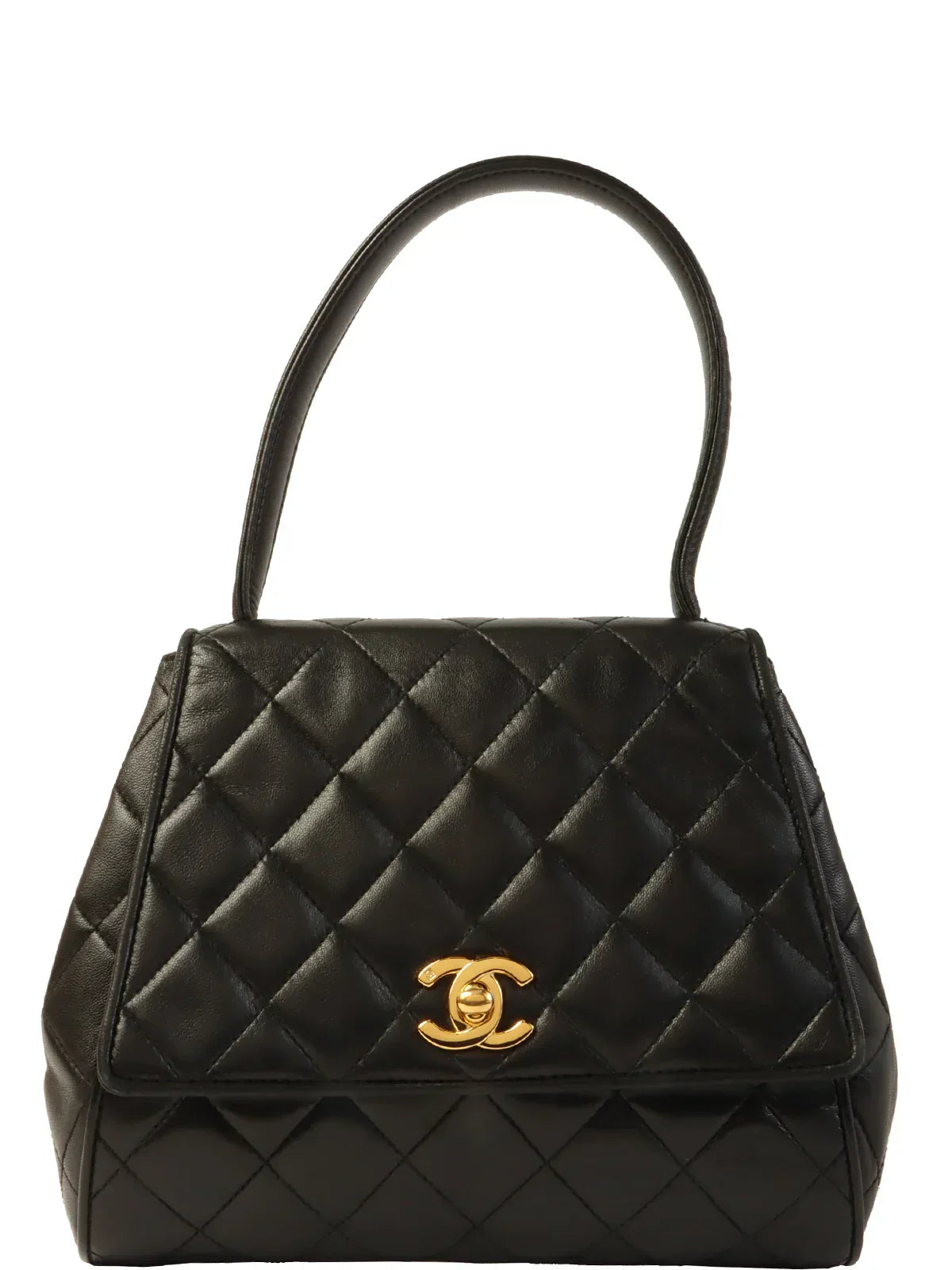 Chanel Around  Made Turn-Lock Top Handle Bag Black