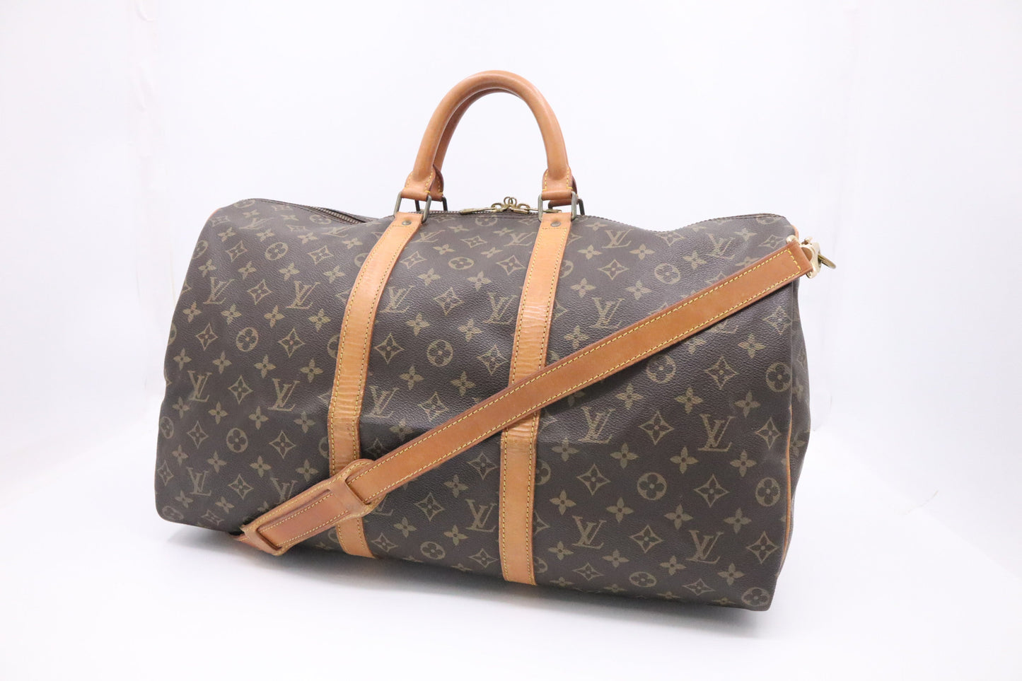 Louis Vuitton Keepall 50 Bandouliere Monogram Canvas Travel Bag