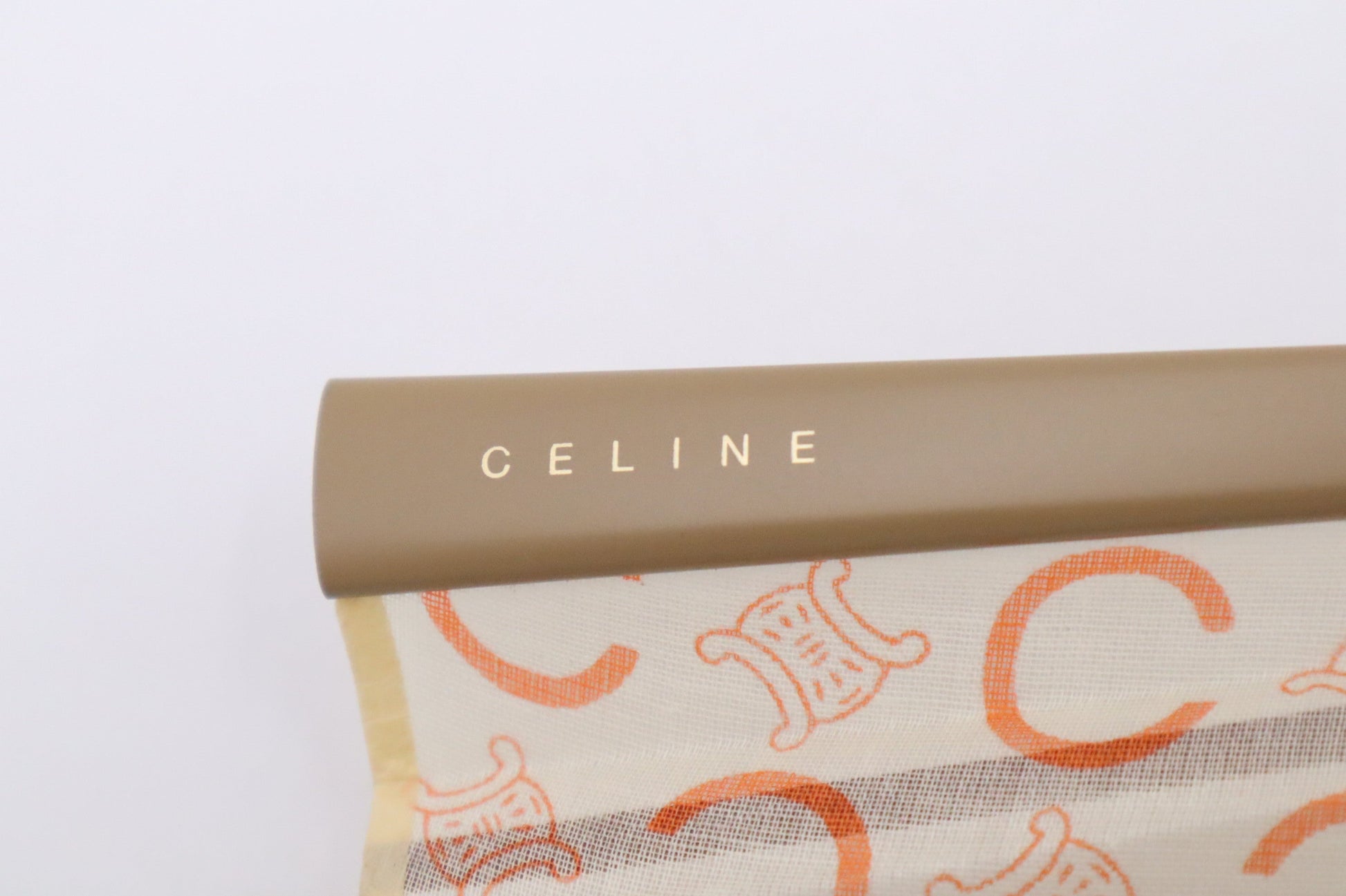 Celine Fan In Orange And Handbag Brown Travel Bag