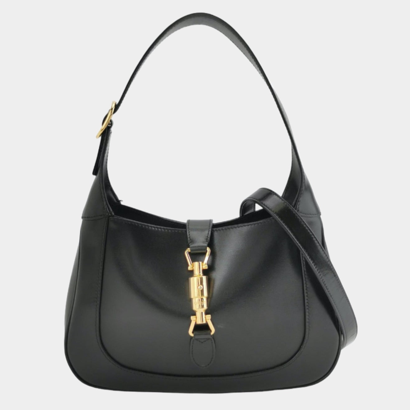 Gucci Jackie Adjustable Strap Leather Black Handbag Strap 5