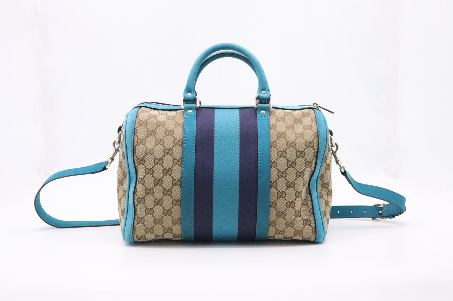 Gucci Boston Bag In And Canvas Beige Travel Bag