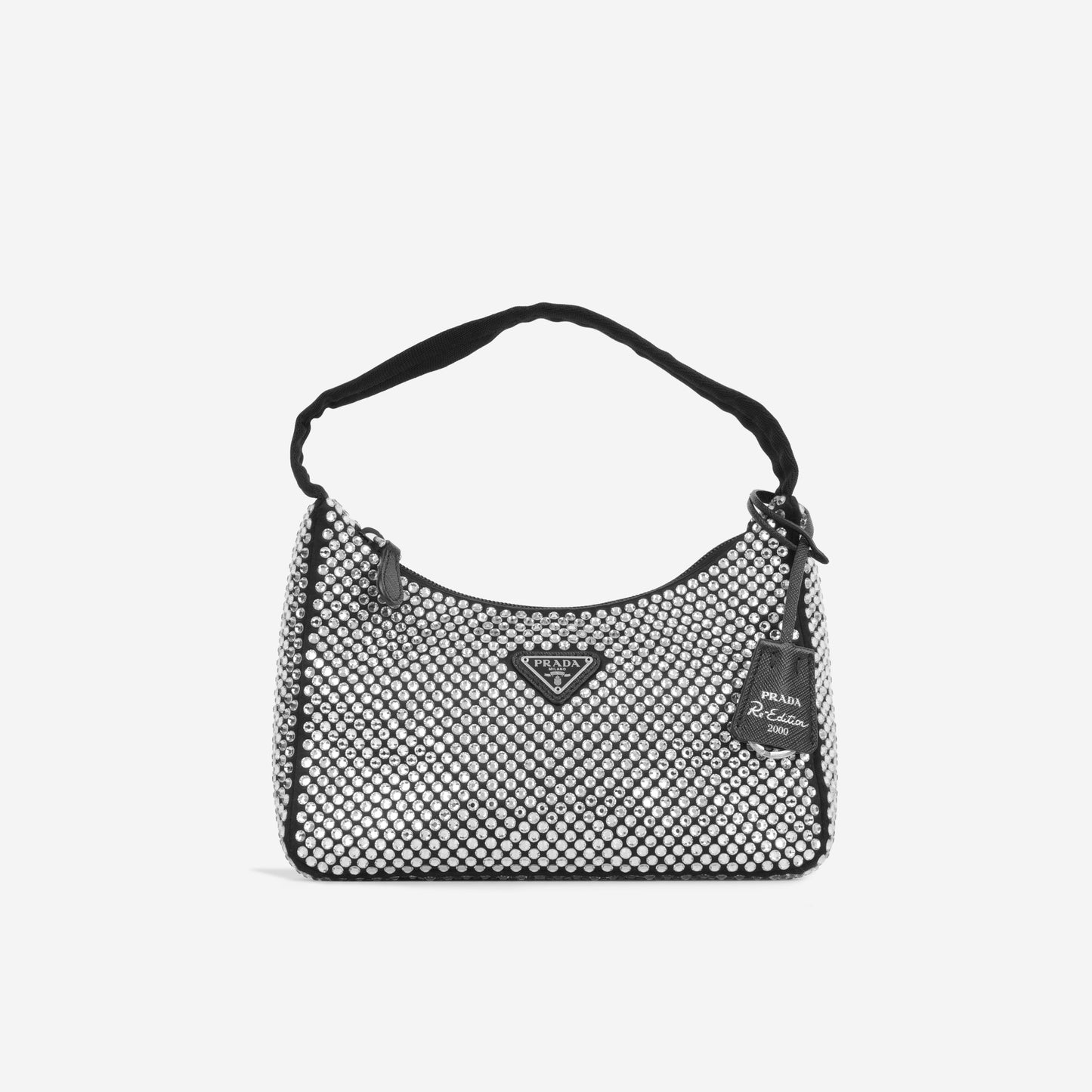 Prada Bag With Crystals Satin Mini Shoulder Bag Satin Shw Immaculate