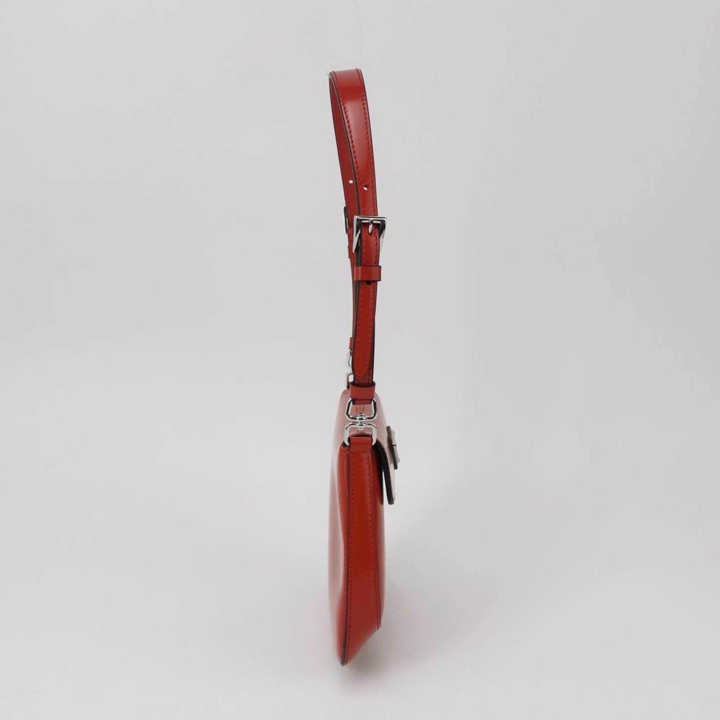 Prada Cleo Flap Shoulder Bag Leather Red Shoulder Bag