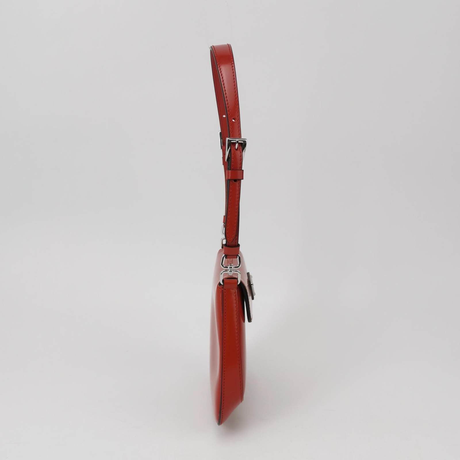 Prada Cleo Flap Shoulder Bag Leather Red Shoulder Bag