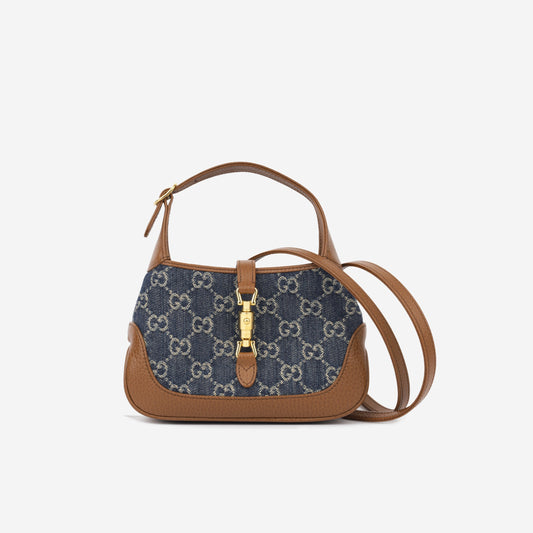 Gucci Jackie Shoulder Bag Denim Mini