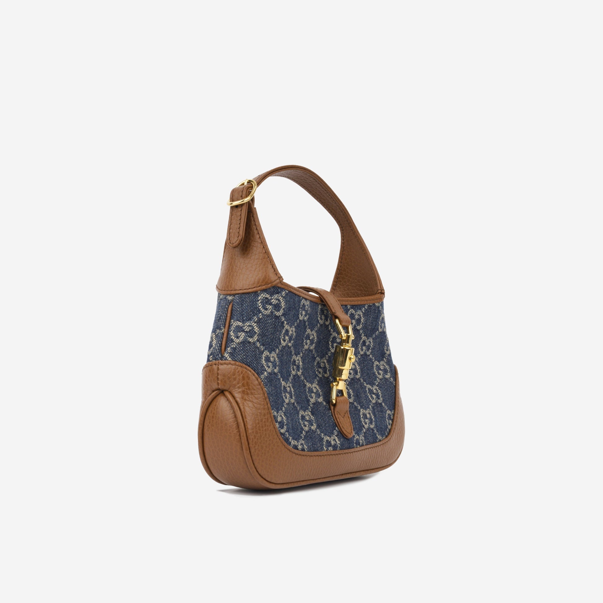 Gucci Jackie Shoulder Bag Denim Mini