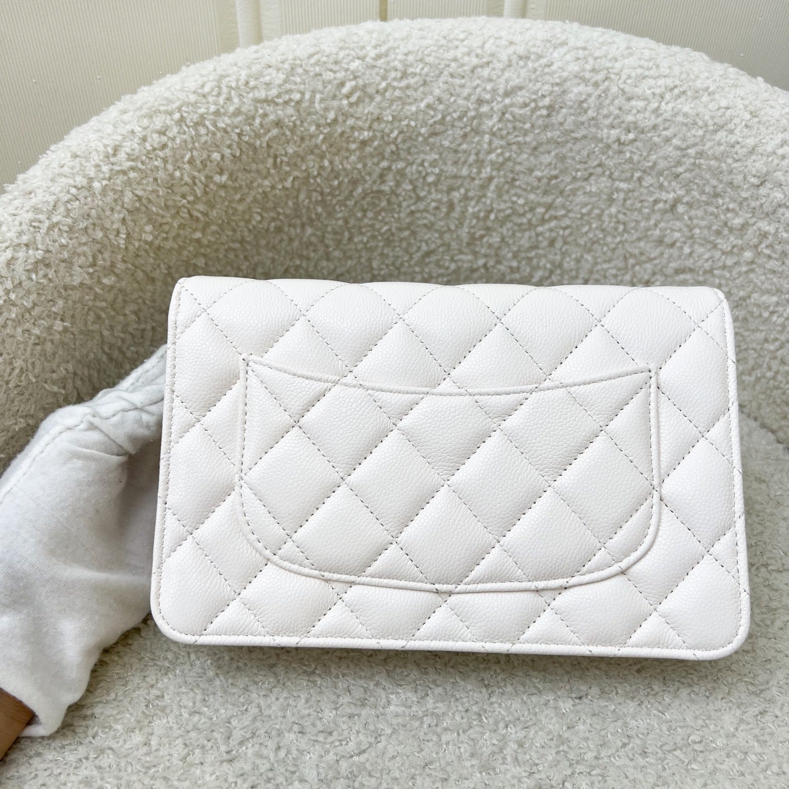 Chanel Classic Wallet On Chain Woc In White Caviar And Shw ( ) Bag