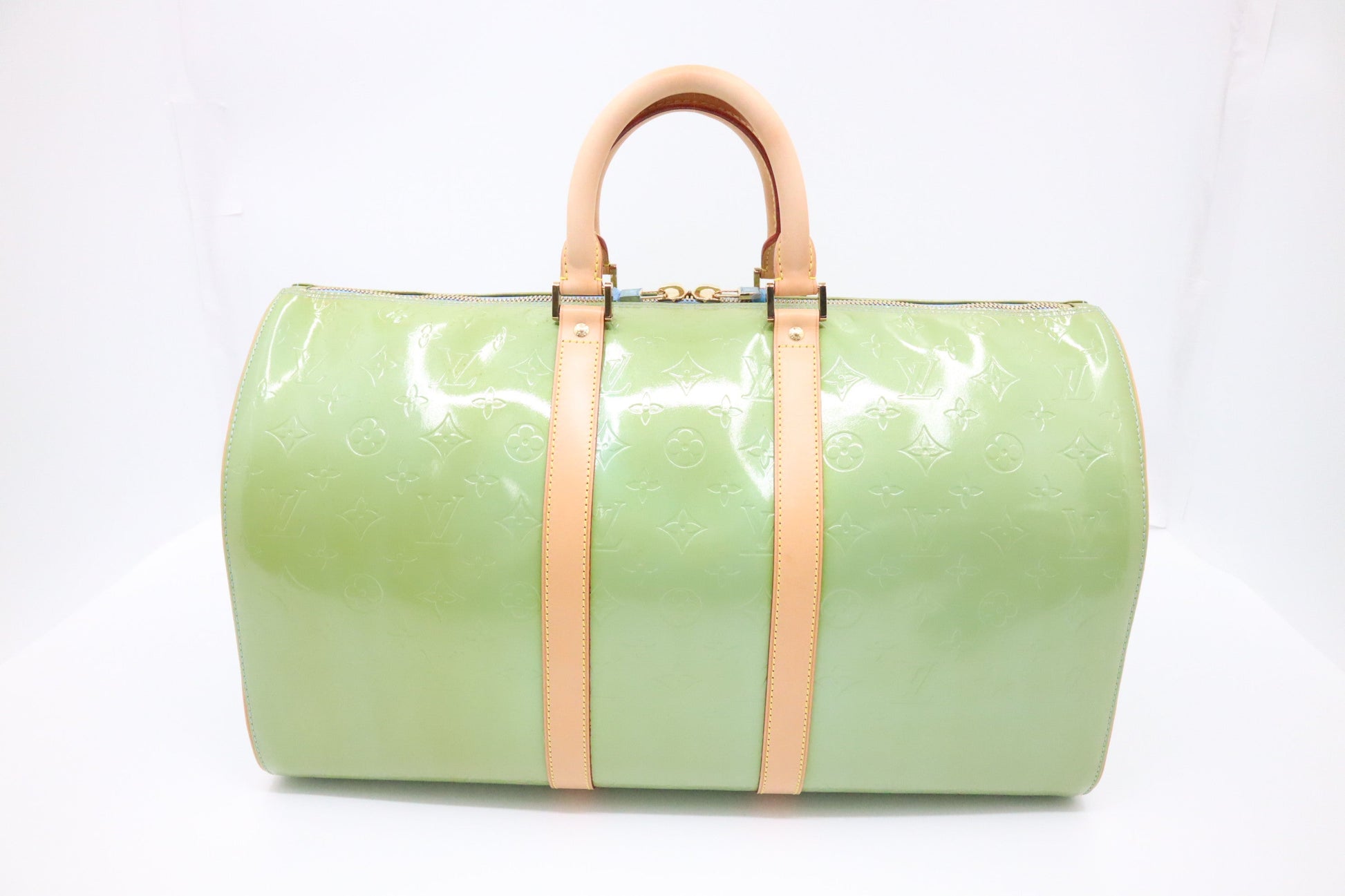 Louis Vuitton Mercer Light Vernis Green Handbag