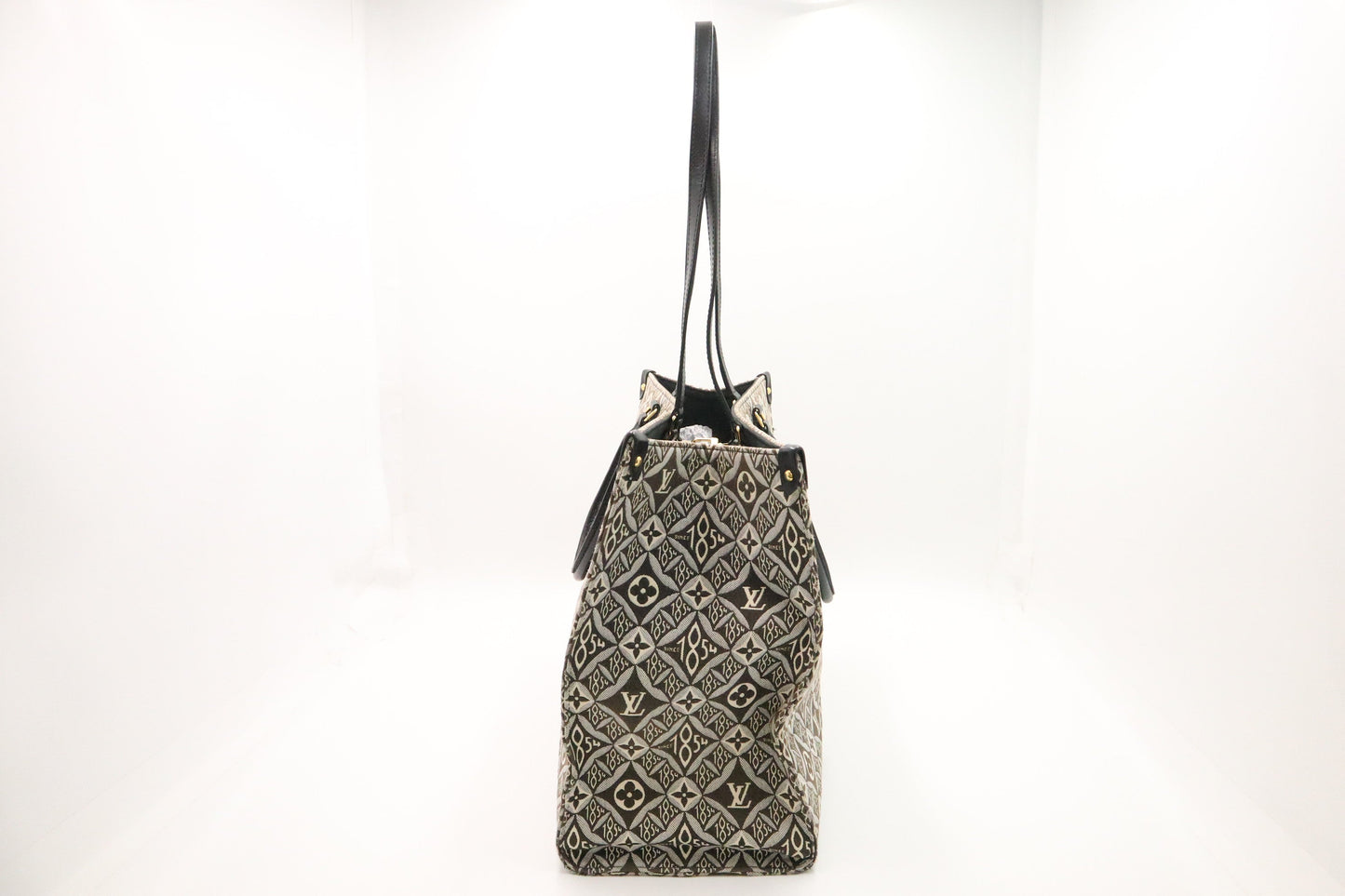Louis Vuitton Jacquard Since OnTheGo GM Canvas Gray Handbag