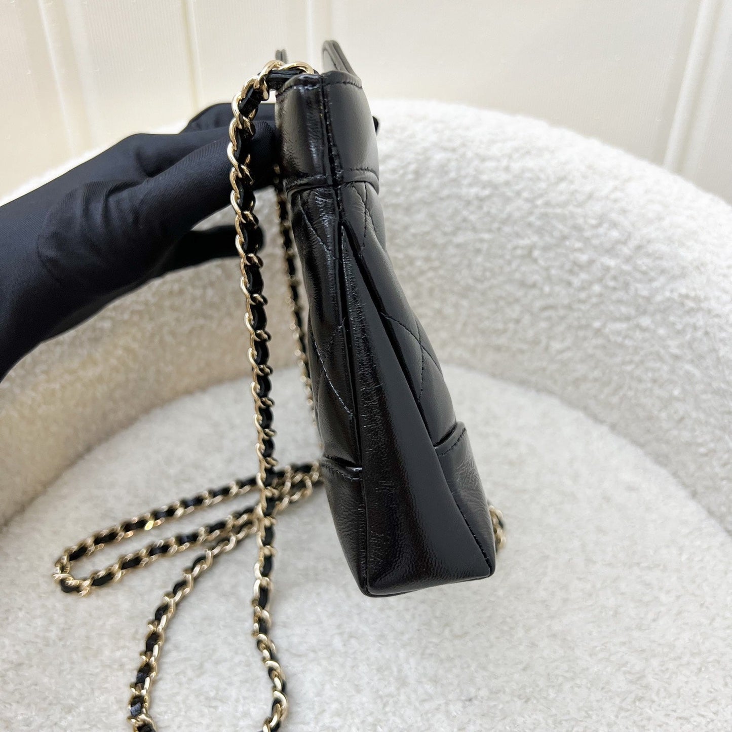 Chanel 31 Nano Shopping Bag in Black Shiny Calfskin and Lghw ( )