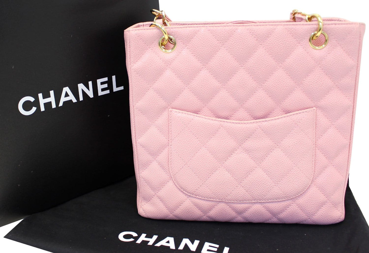 Chanel PST Petit Shopping Caviar Leather Pink Travel Bag