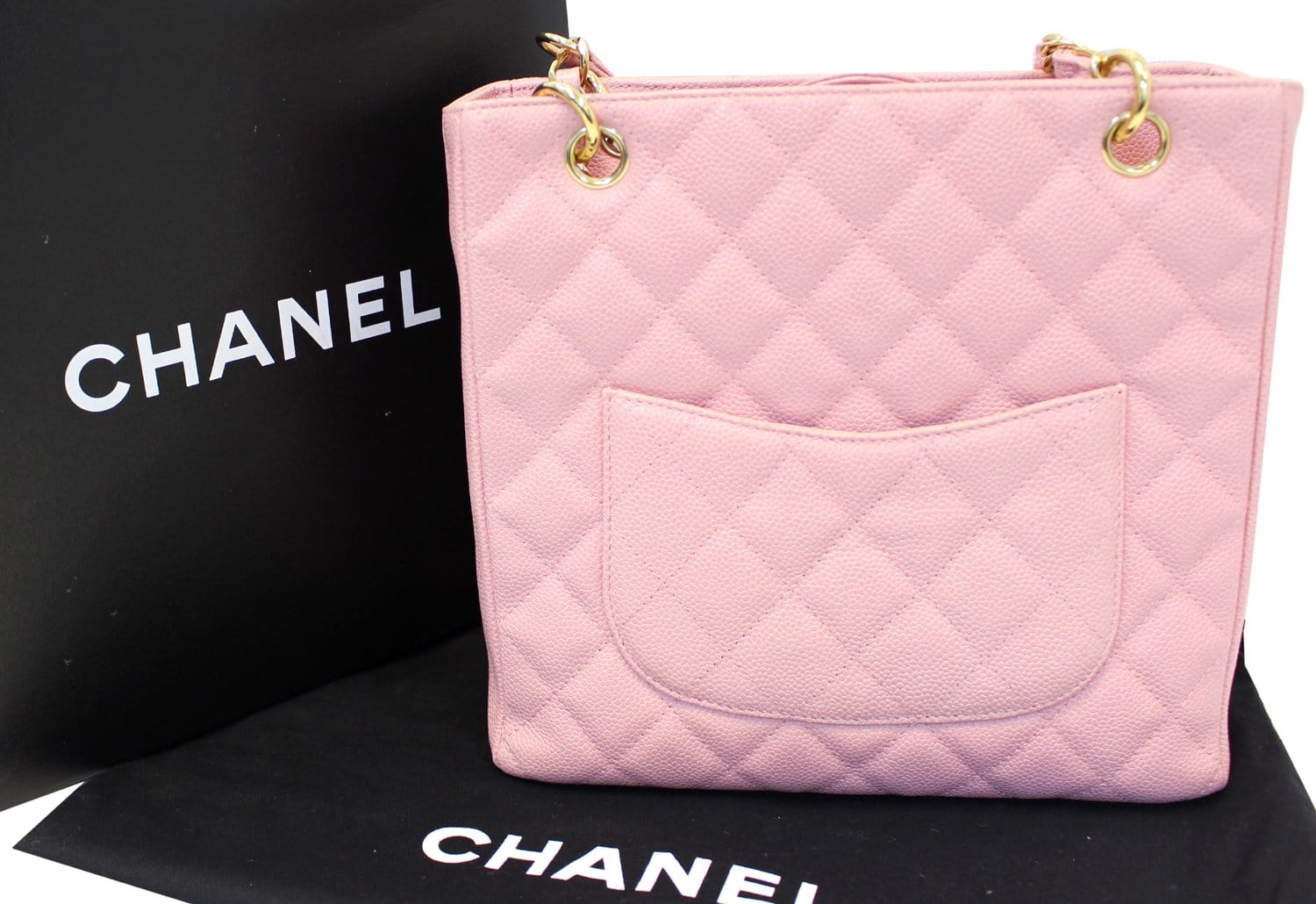 Chanel PST Petit Shopping Caviar Leather Pink Travel Bag
