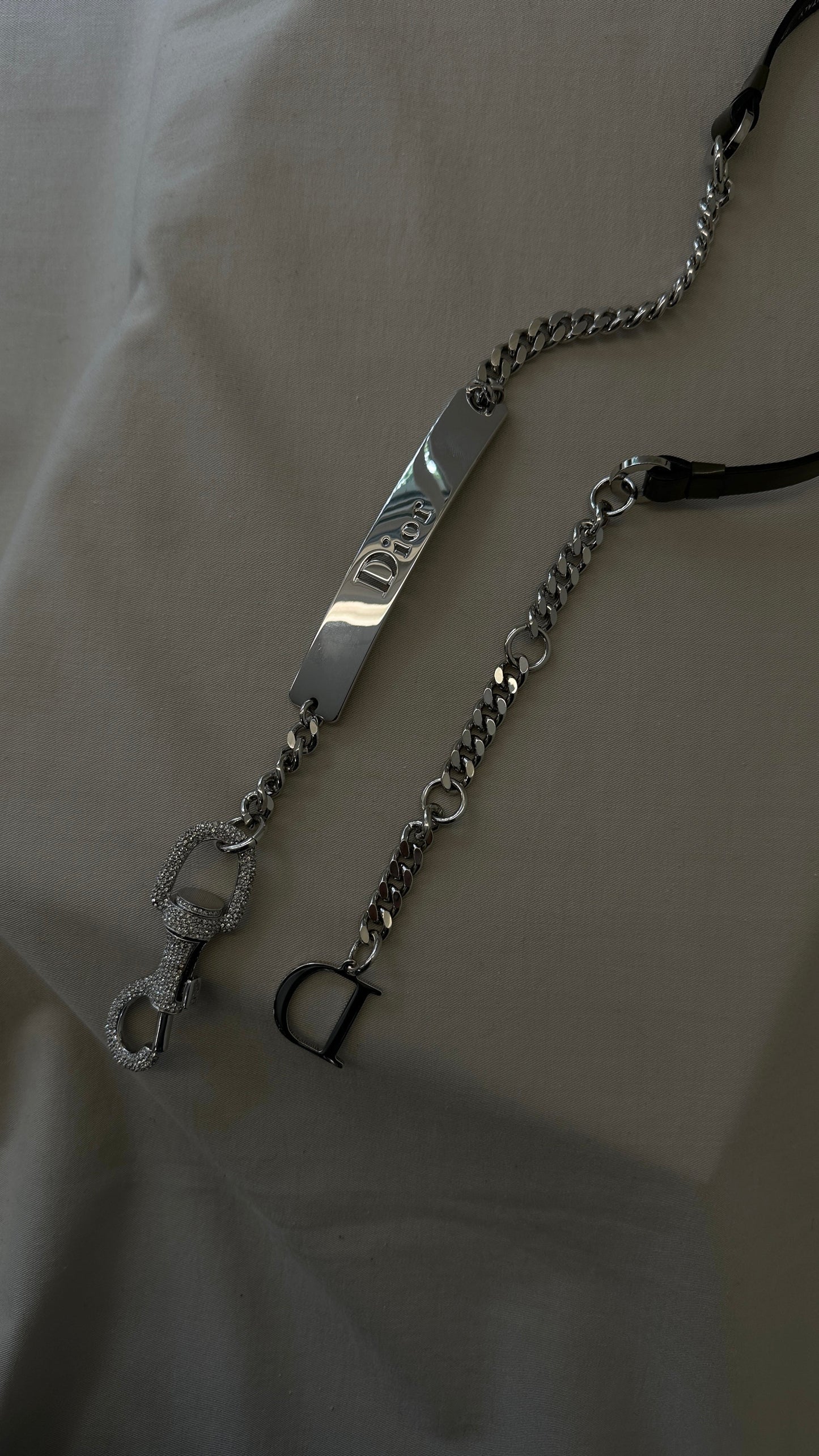Dior Strass Belt Patent Green