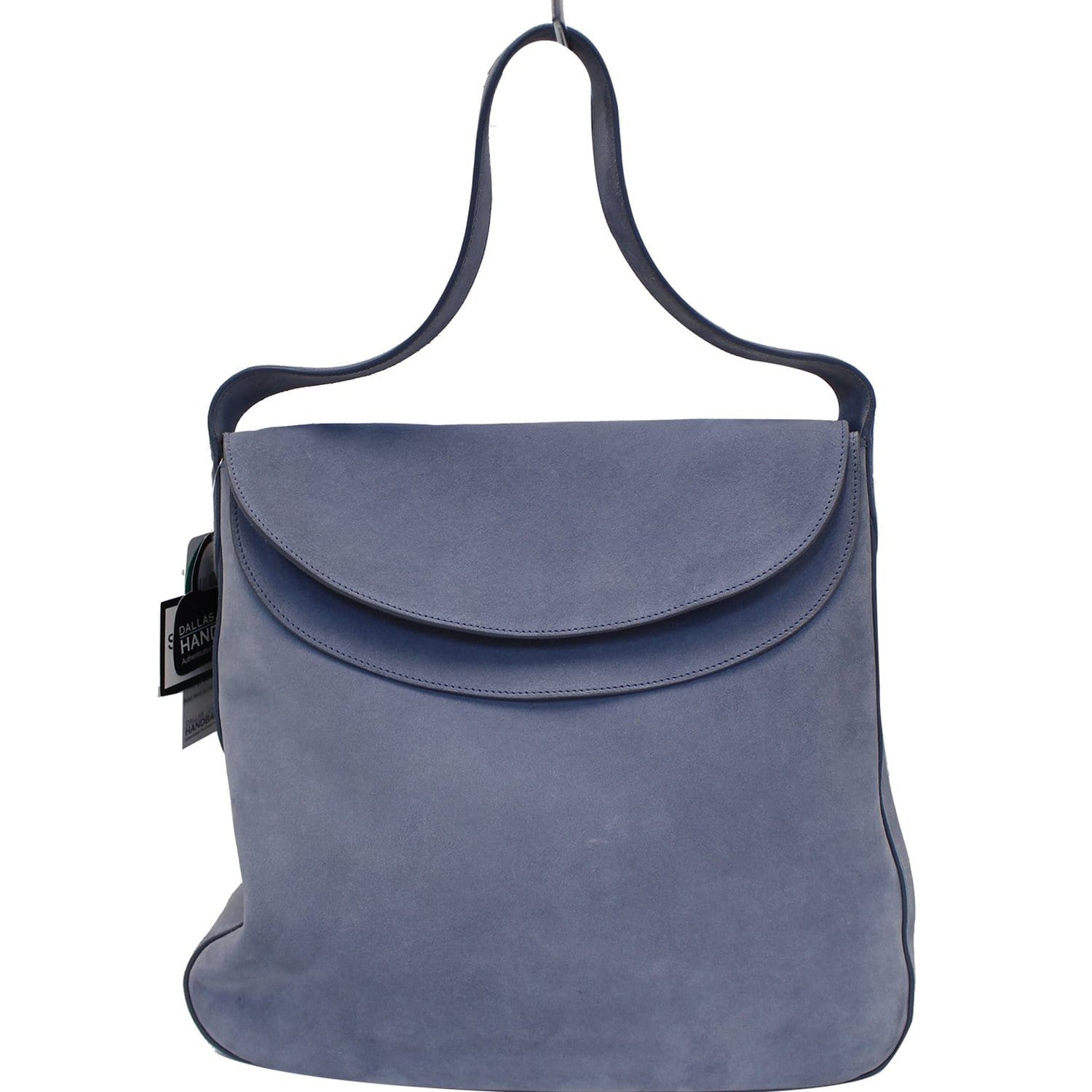 Prada Daino Hobo Bag Sky Leather Suede Vitello