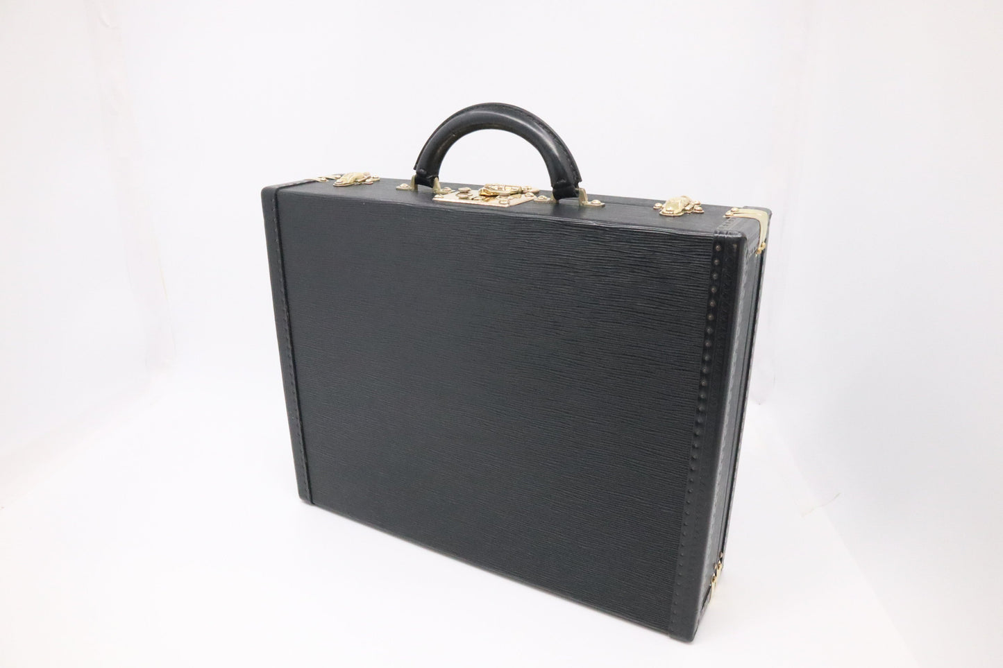 Louis Vuitton President Briefcase Black Leather Epi Handbag