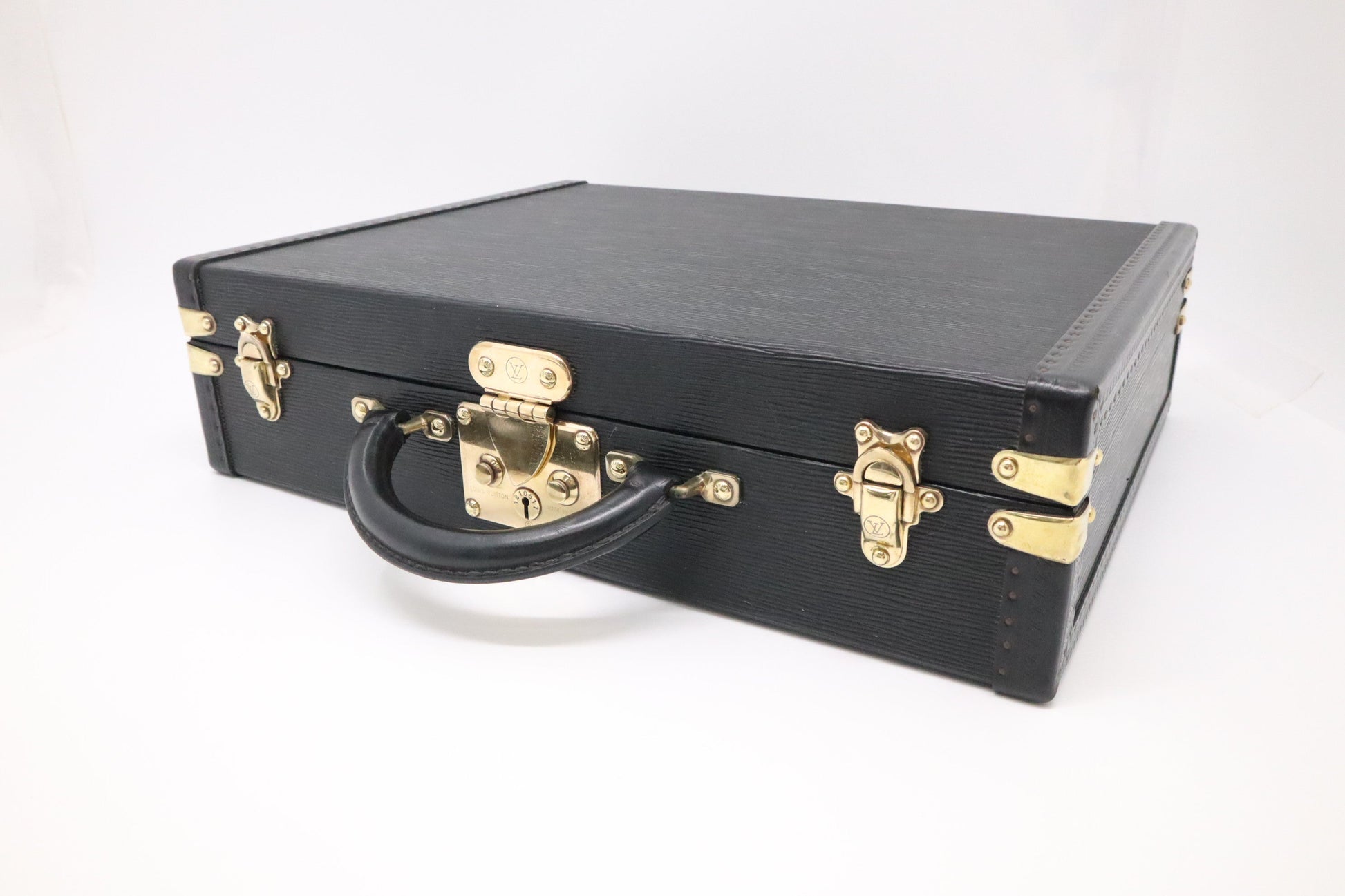 Louis Vuitton President Briefcase Black Leather Epi Handbag