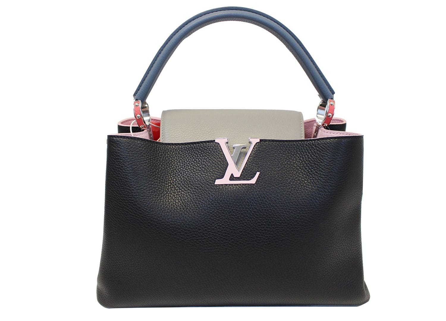 Louis Taurillon Capucines Mm Bag Leather Black Travel Bag