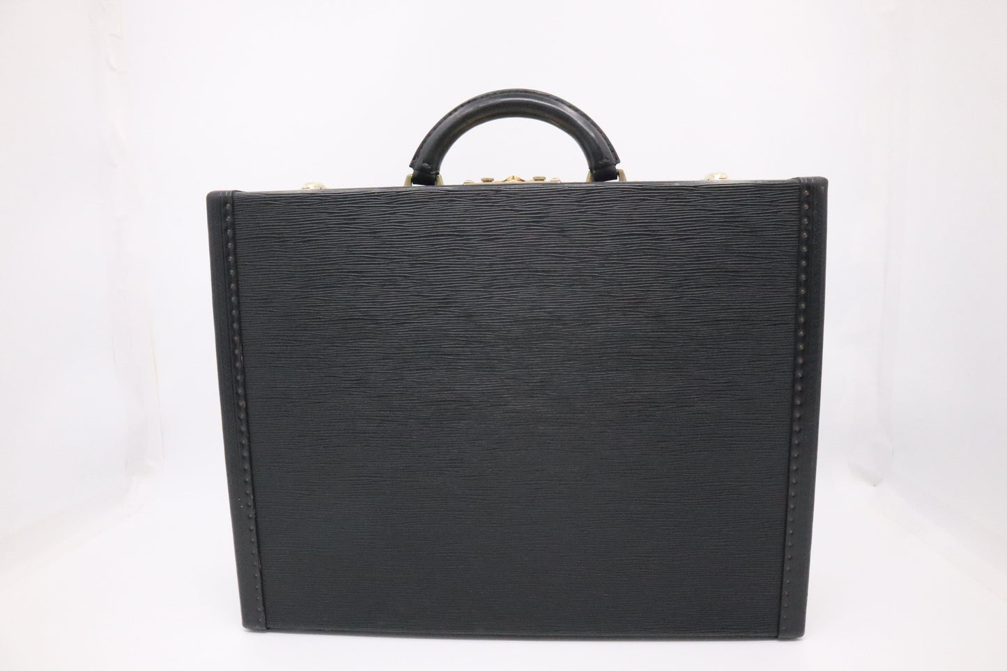Louis Vuitton President Briefcase Black Leather Epi Handbag