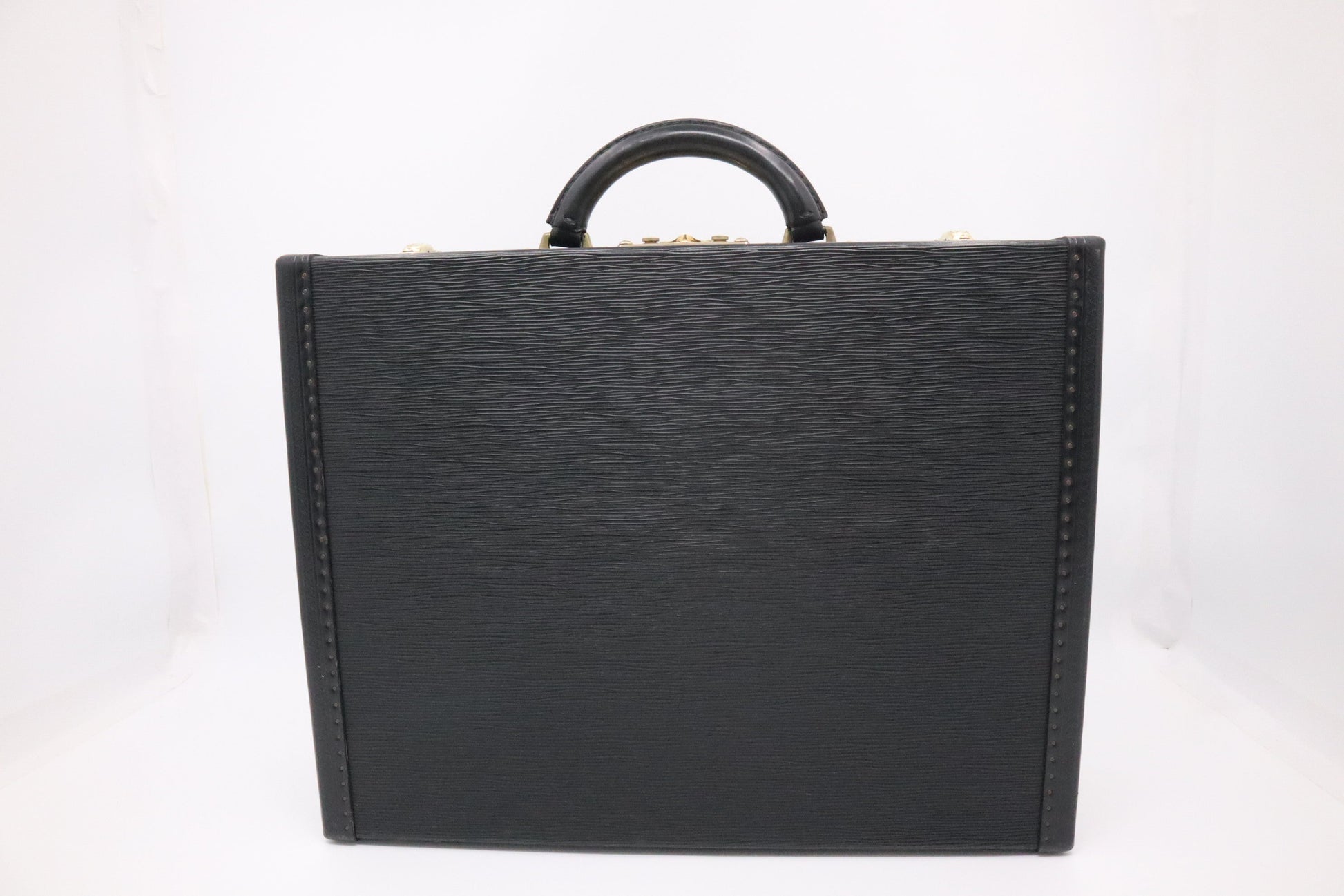 Louis Vuitton President Briefcase Black Leather Epi Handbag