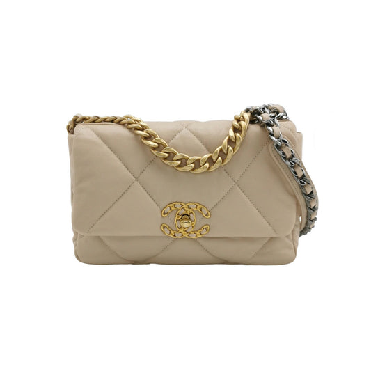 Chanel 19 Beige Small Crossbody Bag