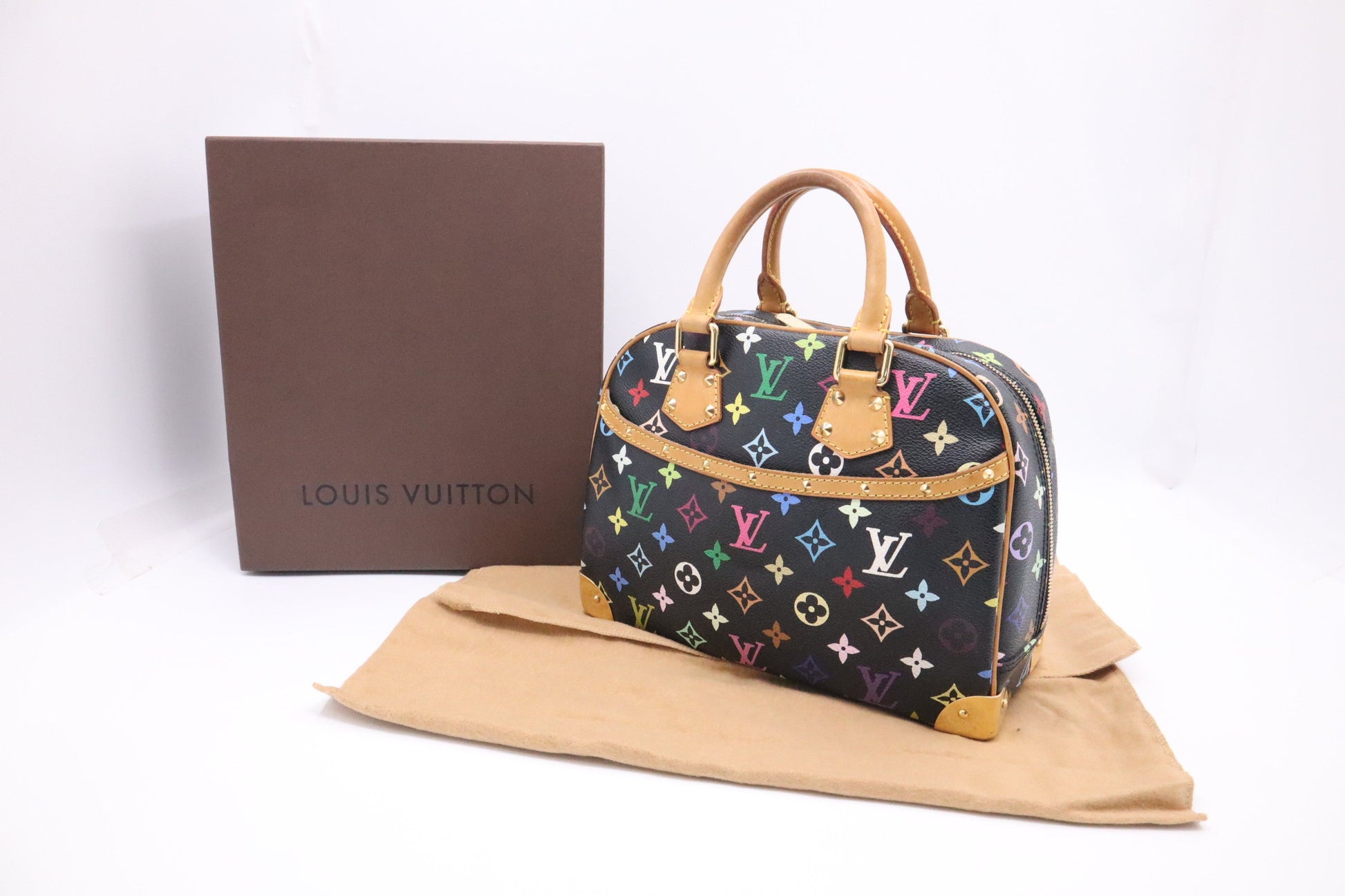 Louis Vuitton Trouville Multicolor Black Canvas Handbag