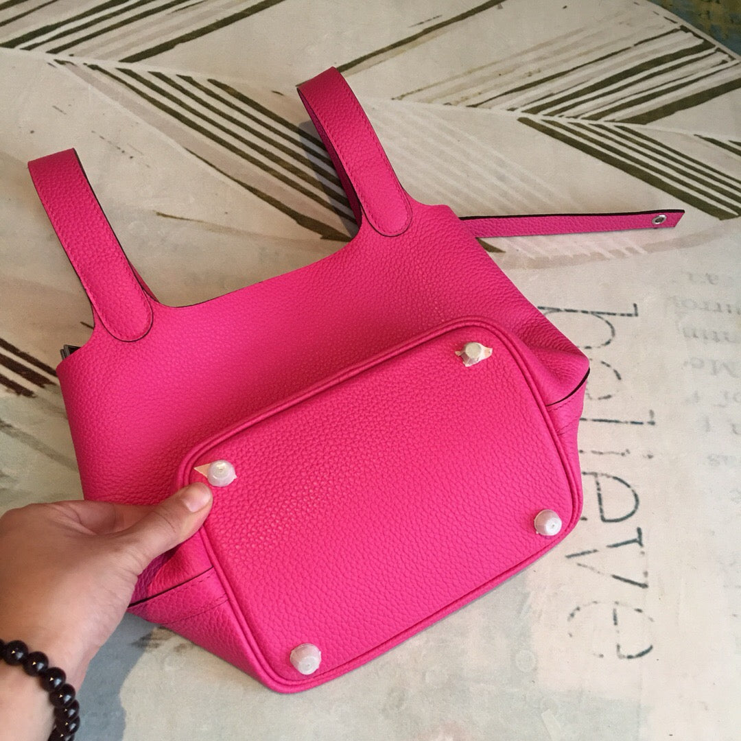 Top Quality Picotin Lock Clementop Quality Palladium Pink Travel Bag