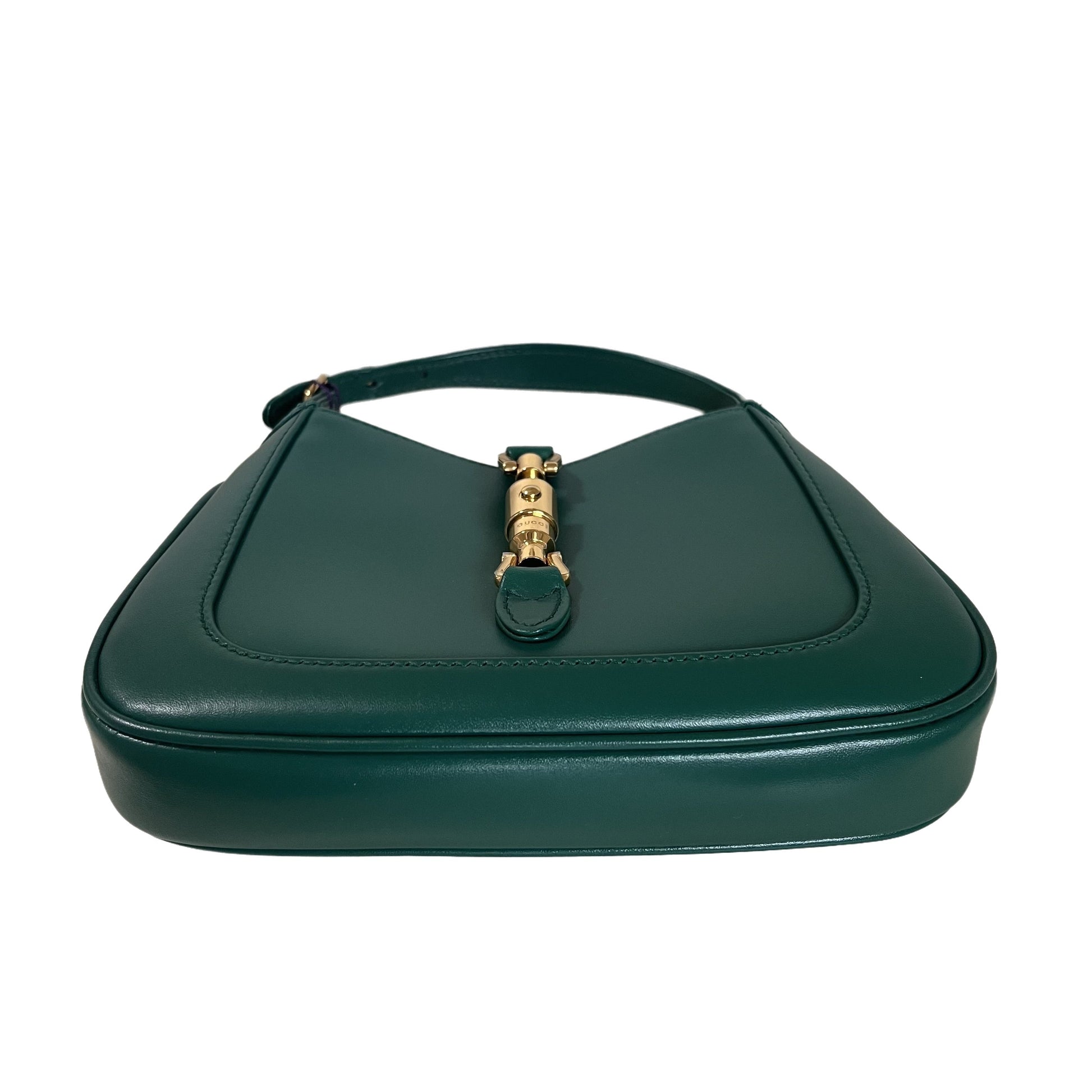 Gucci Jackie Handbag In With Adjustable Strap Giftable Leather Green Travel Bag