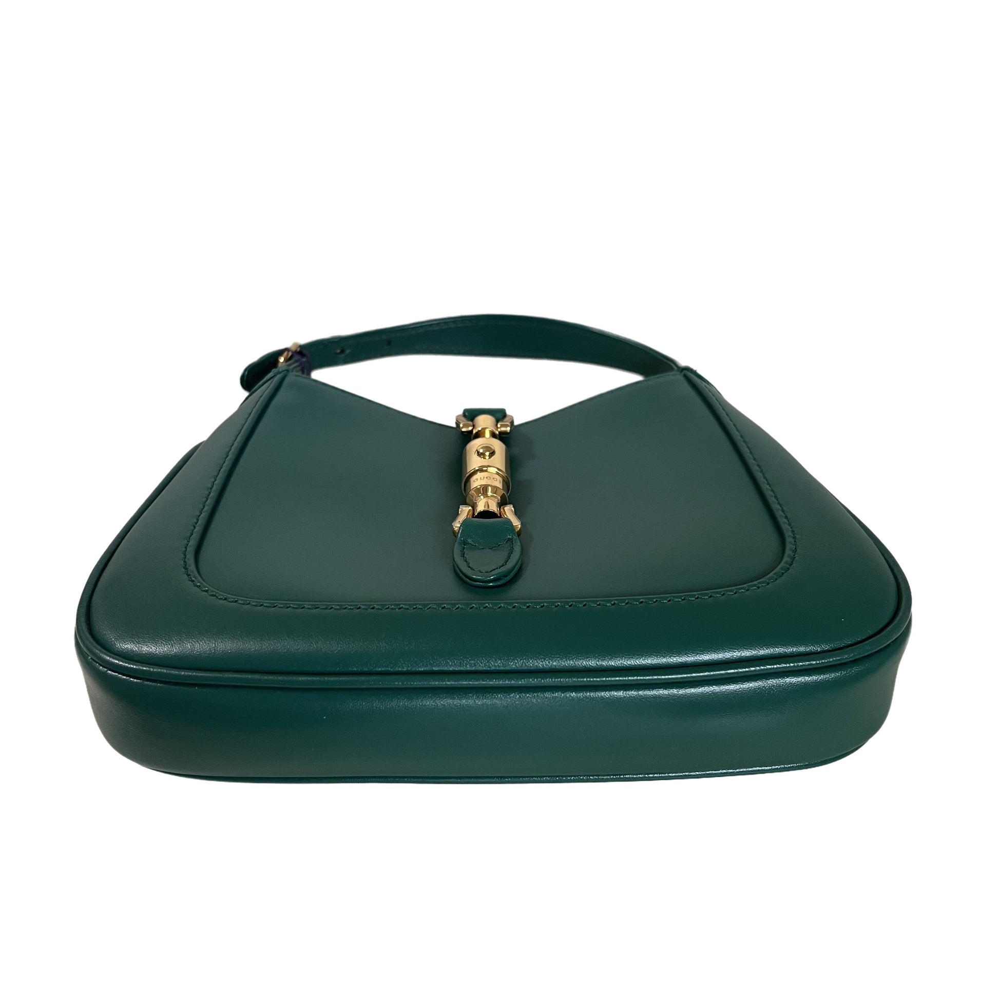 Gucci Jackie Adjustable Strap Giftable Condition Leather Green Mini Bag