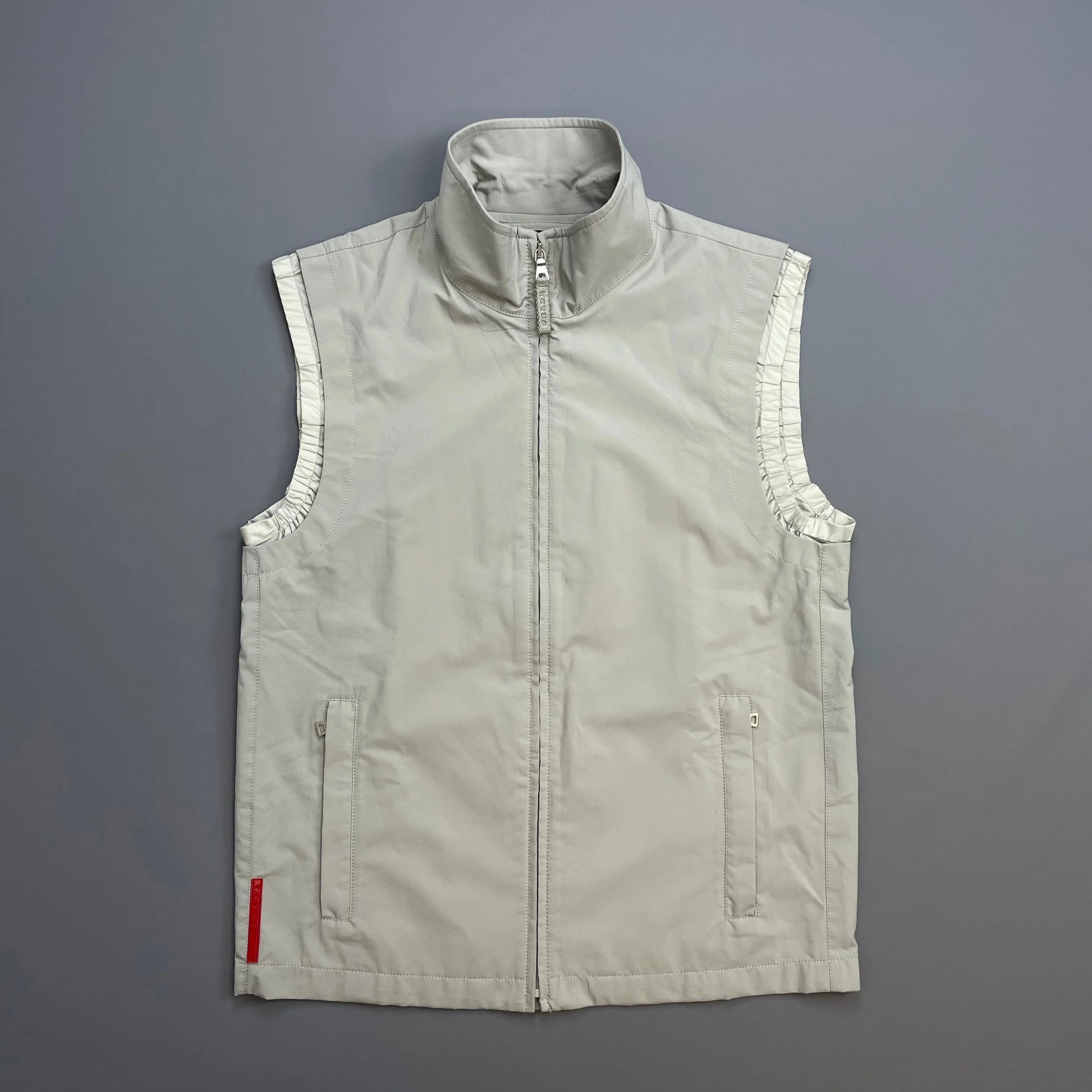 Prada Handbag Sport Grey 00s Windstopper Technical Gilet Vest Gray