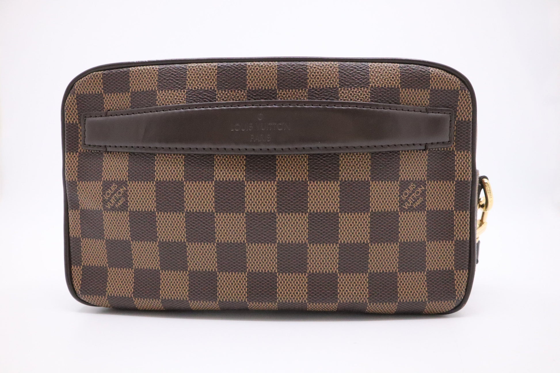 Louis Vuitton Saint Paul Pochette Ebene Canvas Damier Clutch Bag