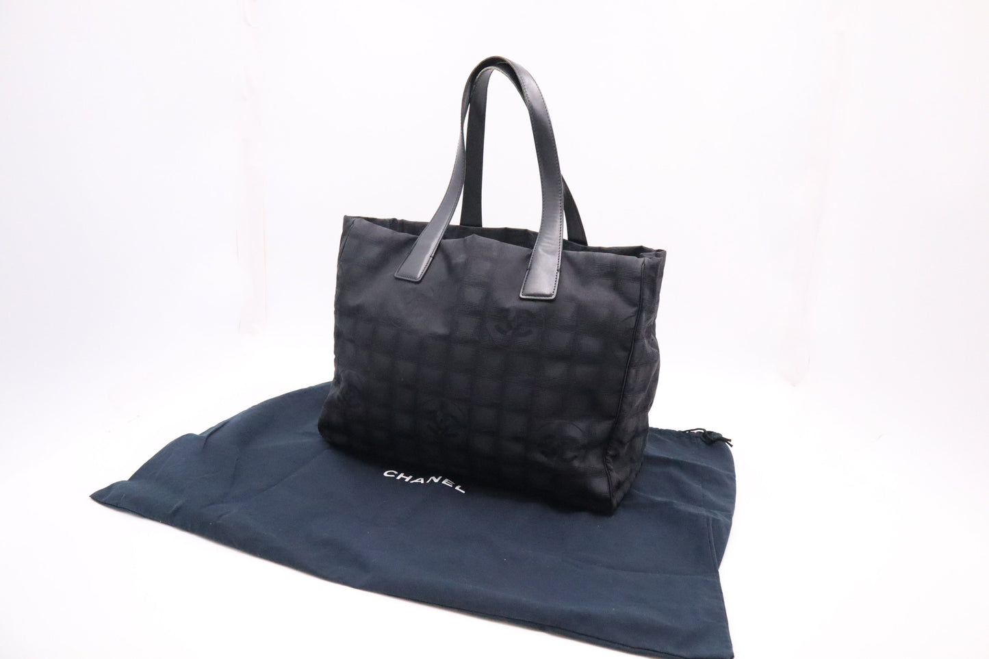 Chanel New Line Black Canvas Travel Bag Black Canvas