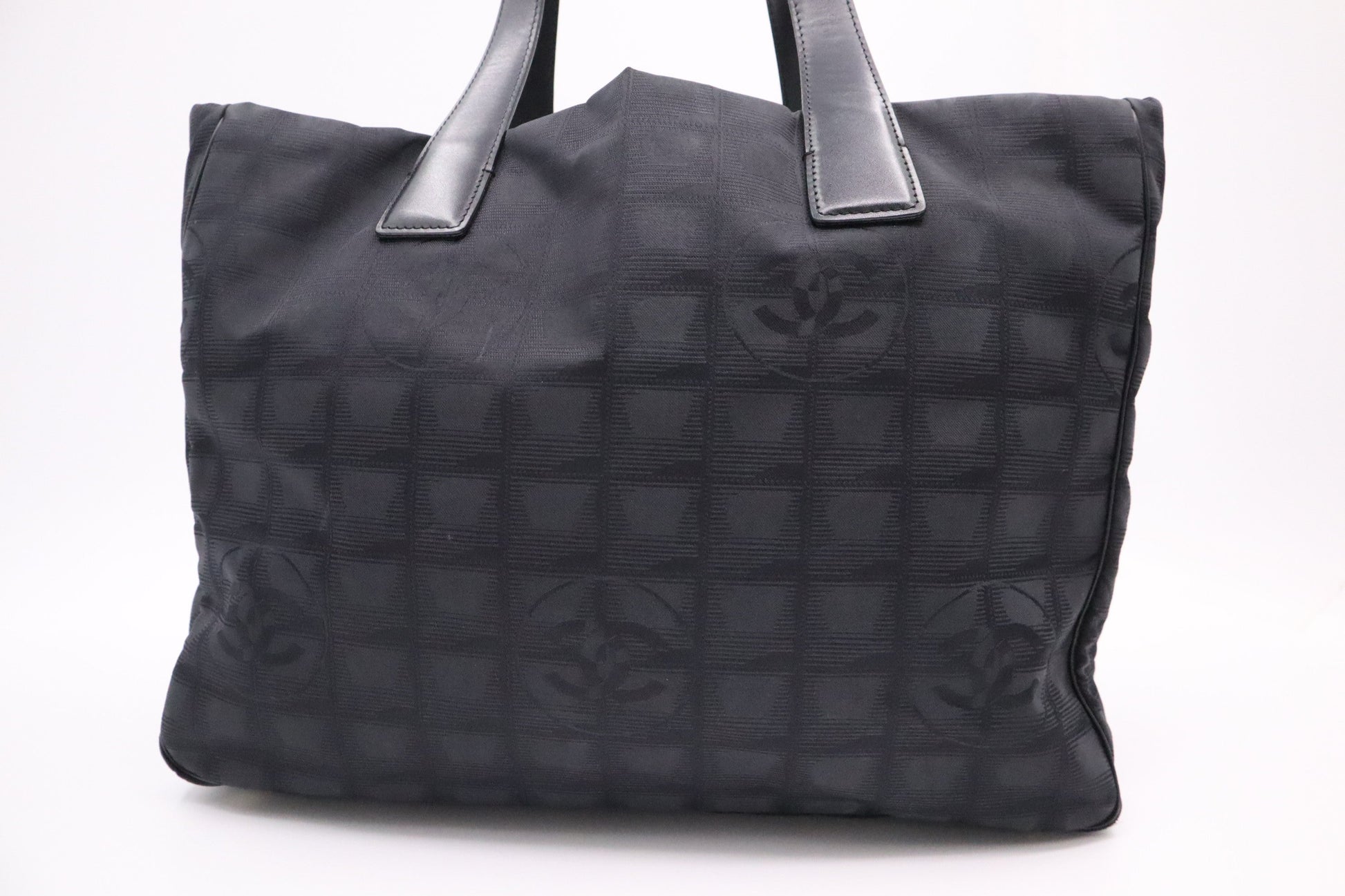 Chanel New Line Black Canvas Travel Bag Black Canvas
